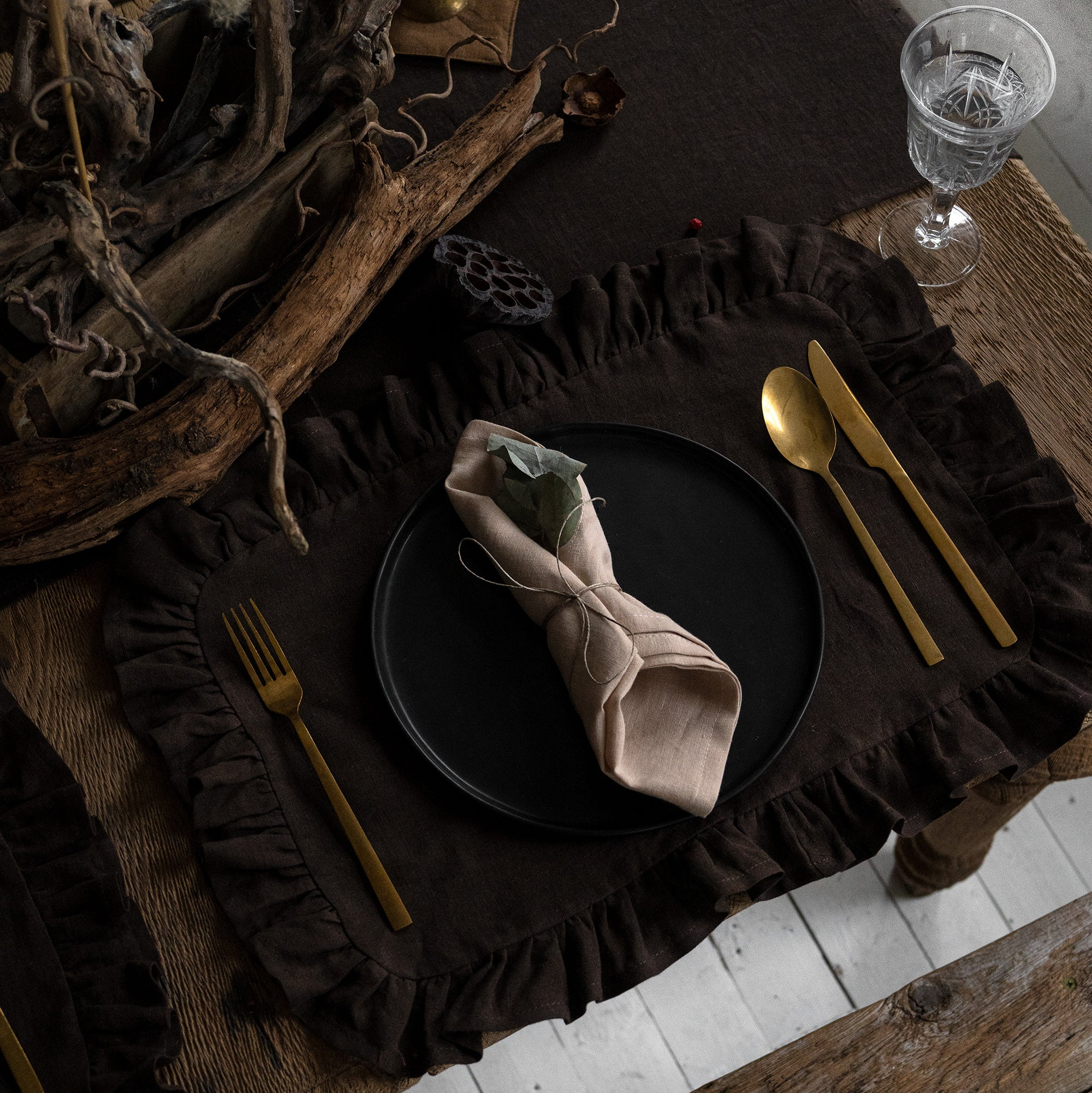 Chocolate linen selection
