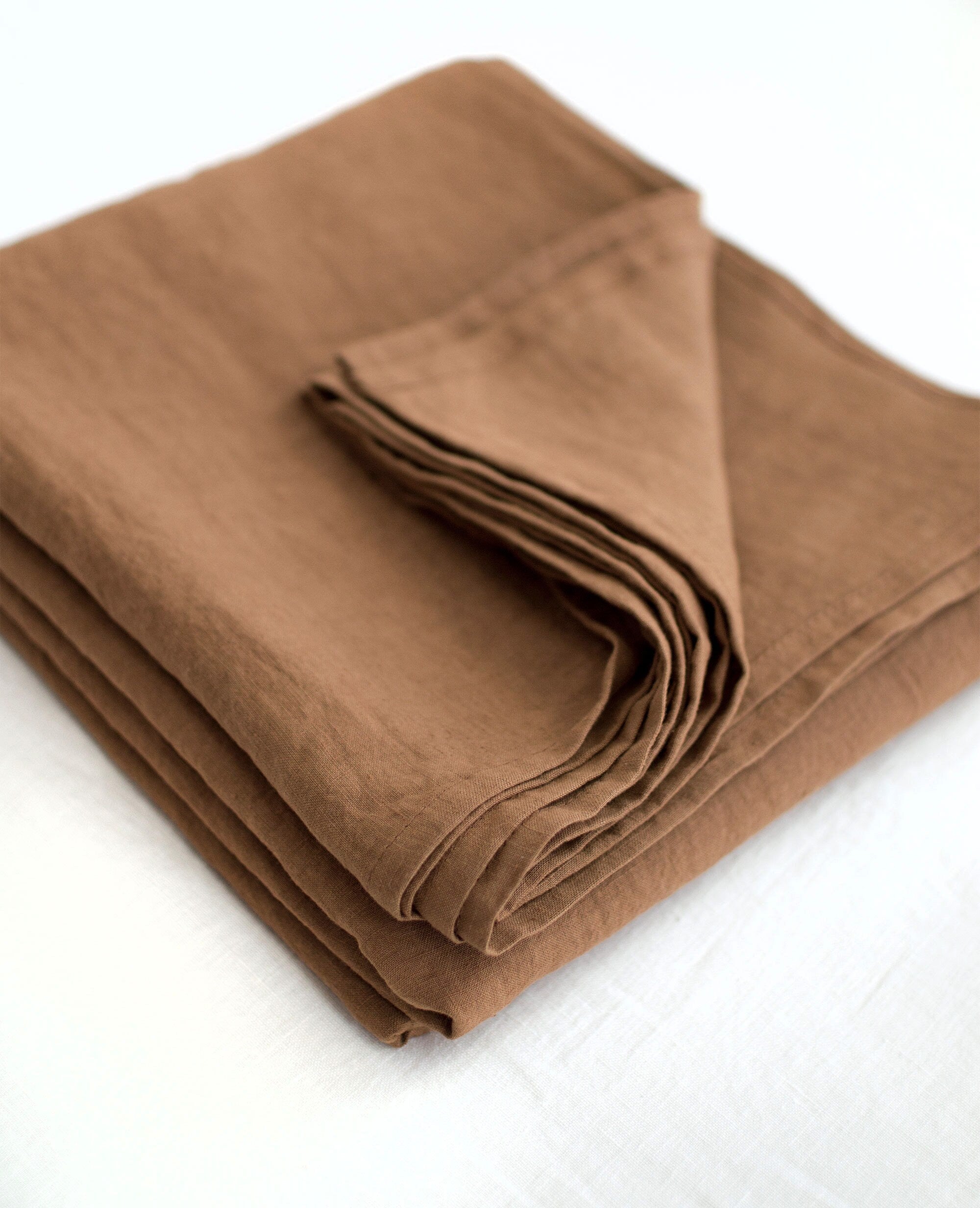 Linen Tablecloth in Tobacco