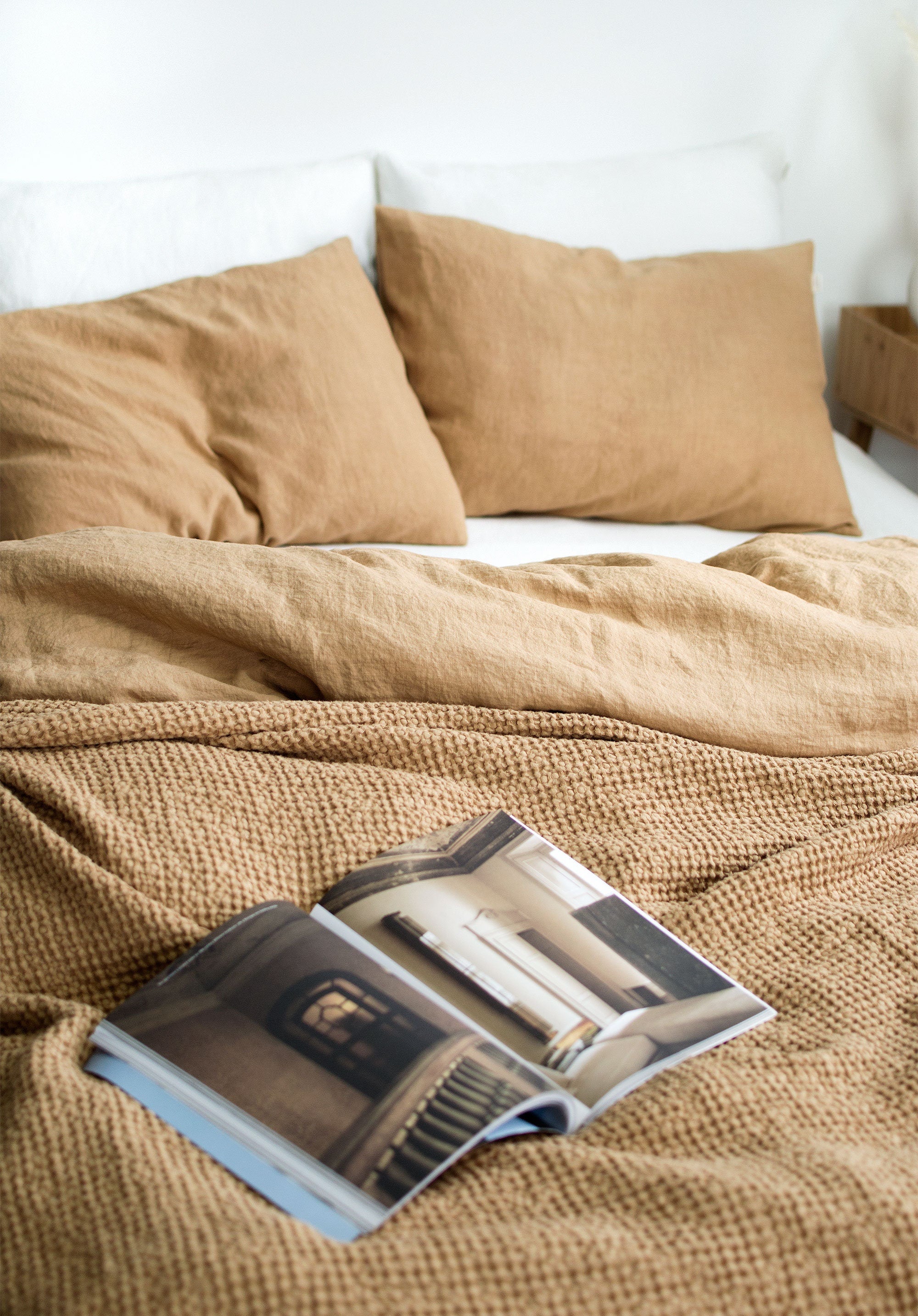 Waffle Blanket in Peanut