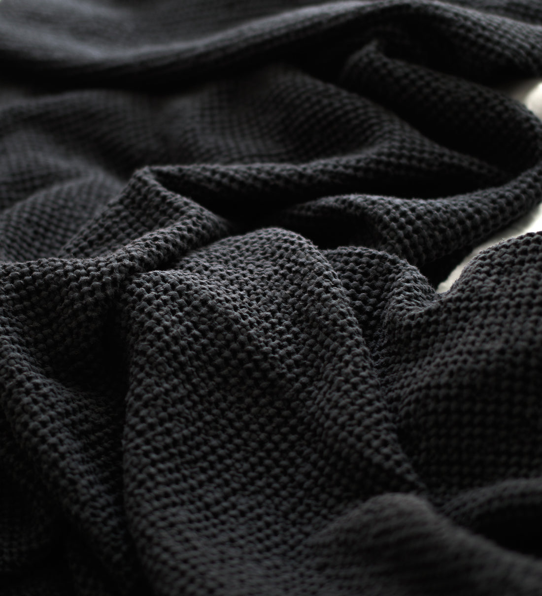 Waffle Blanket in Space Black