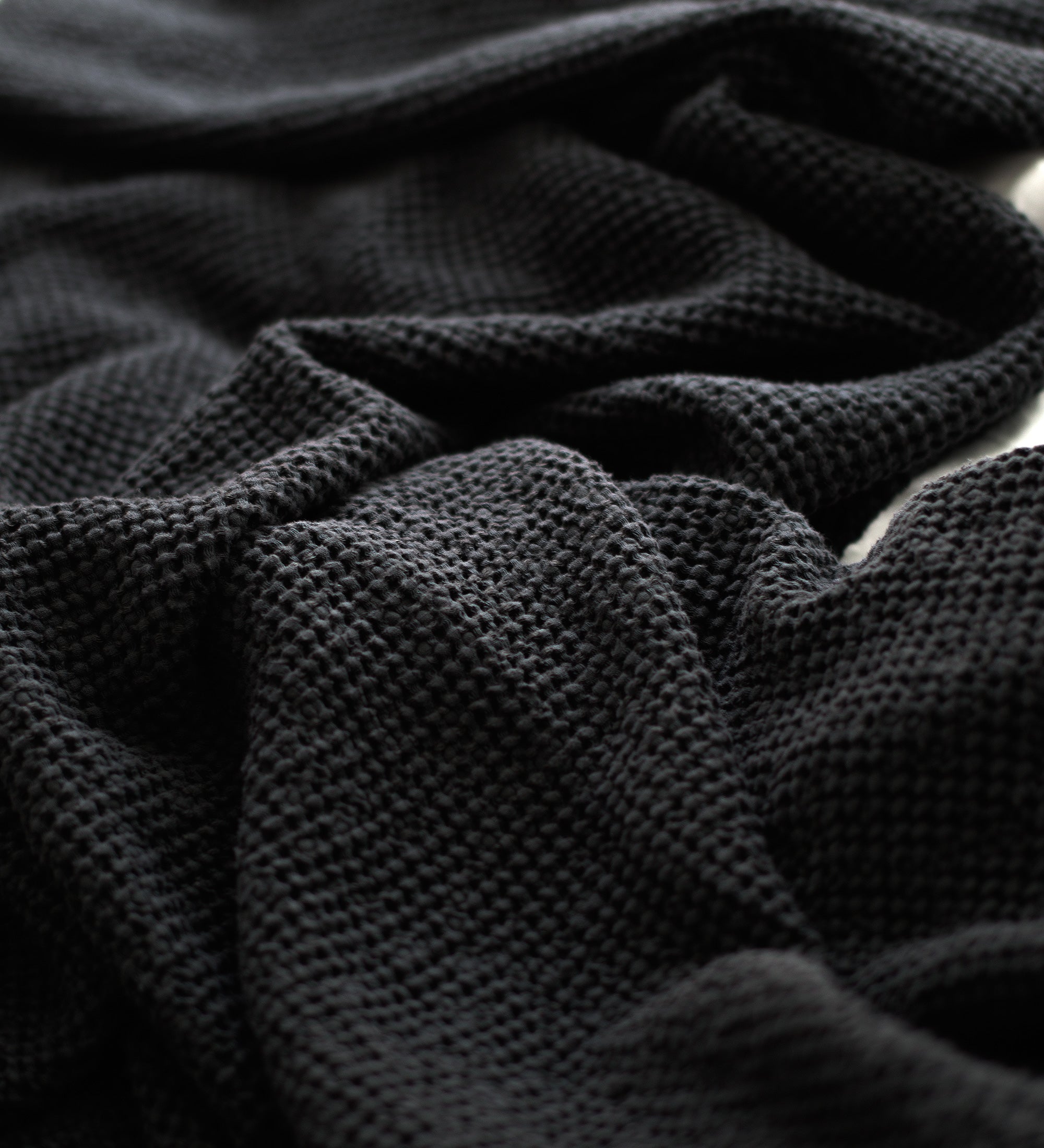 Waffle Blanket in Space Black