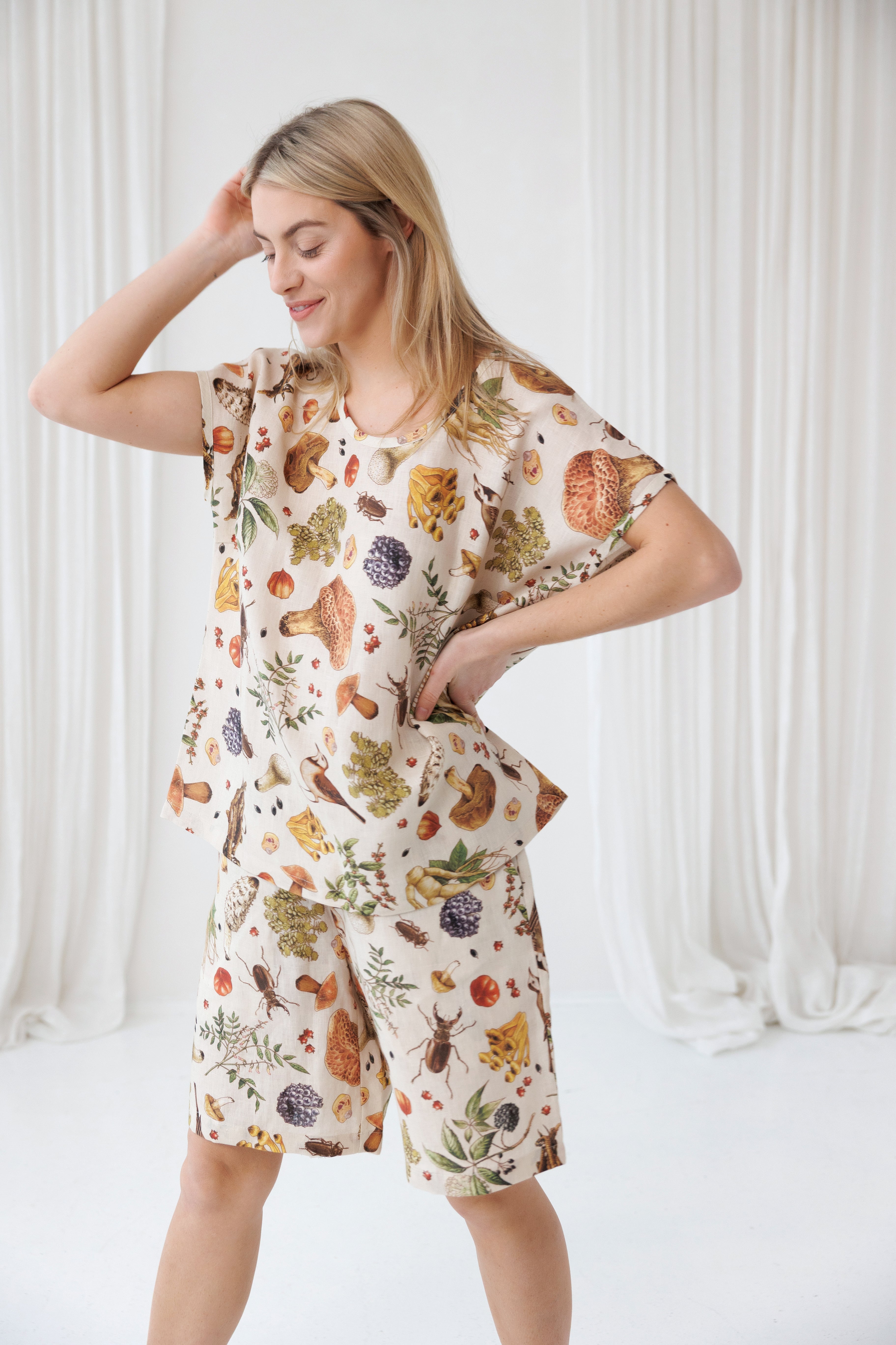 Pajama set COSY in Mushroom