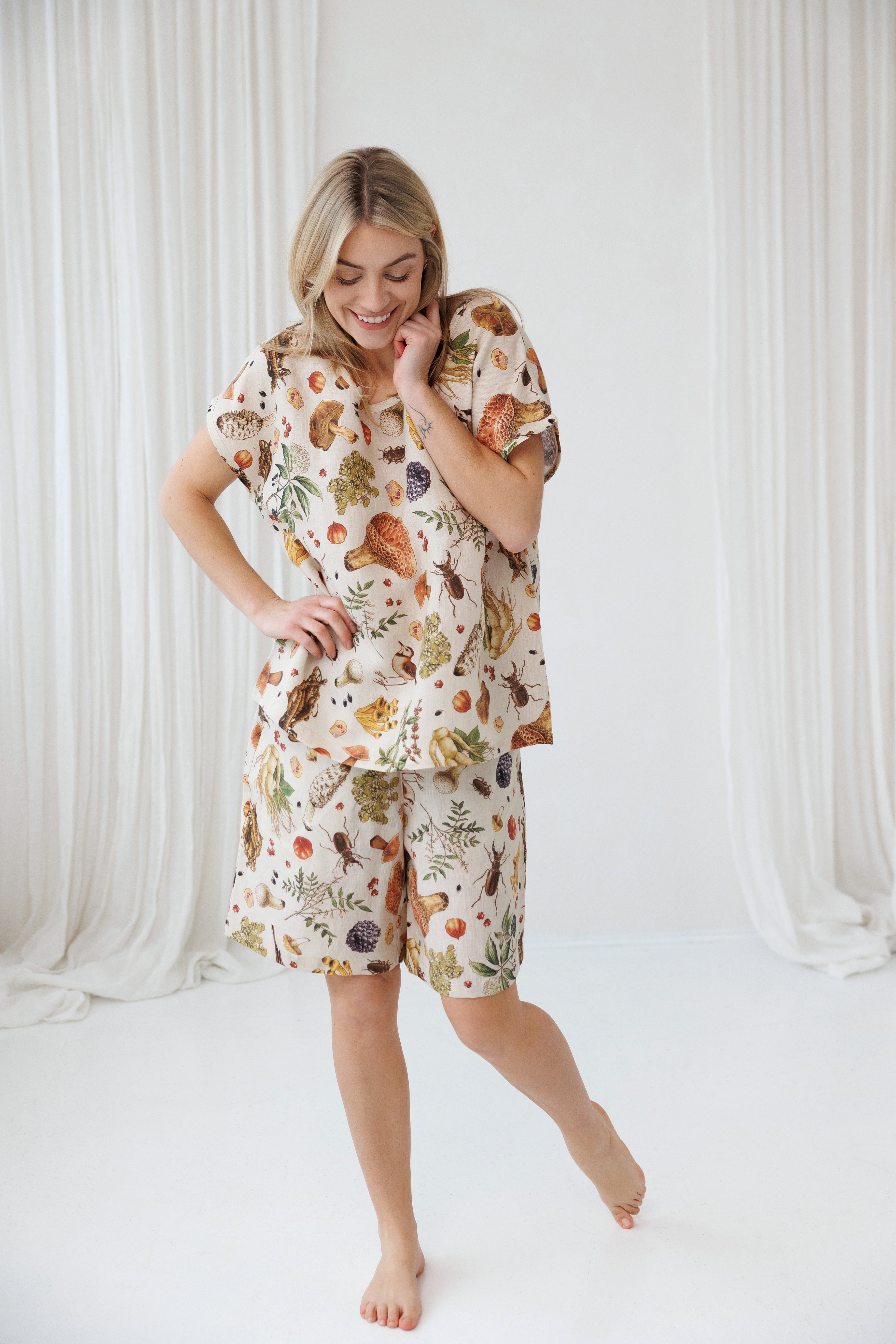 Pajama set COSY in Mushroom