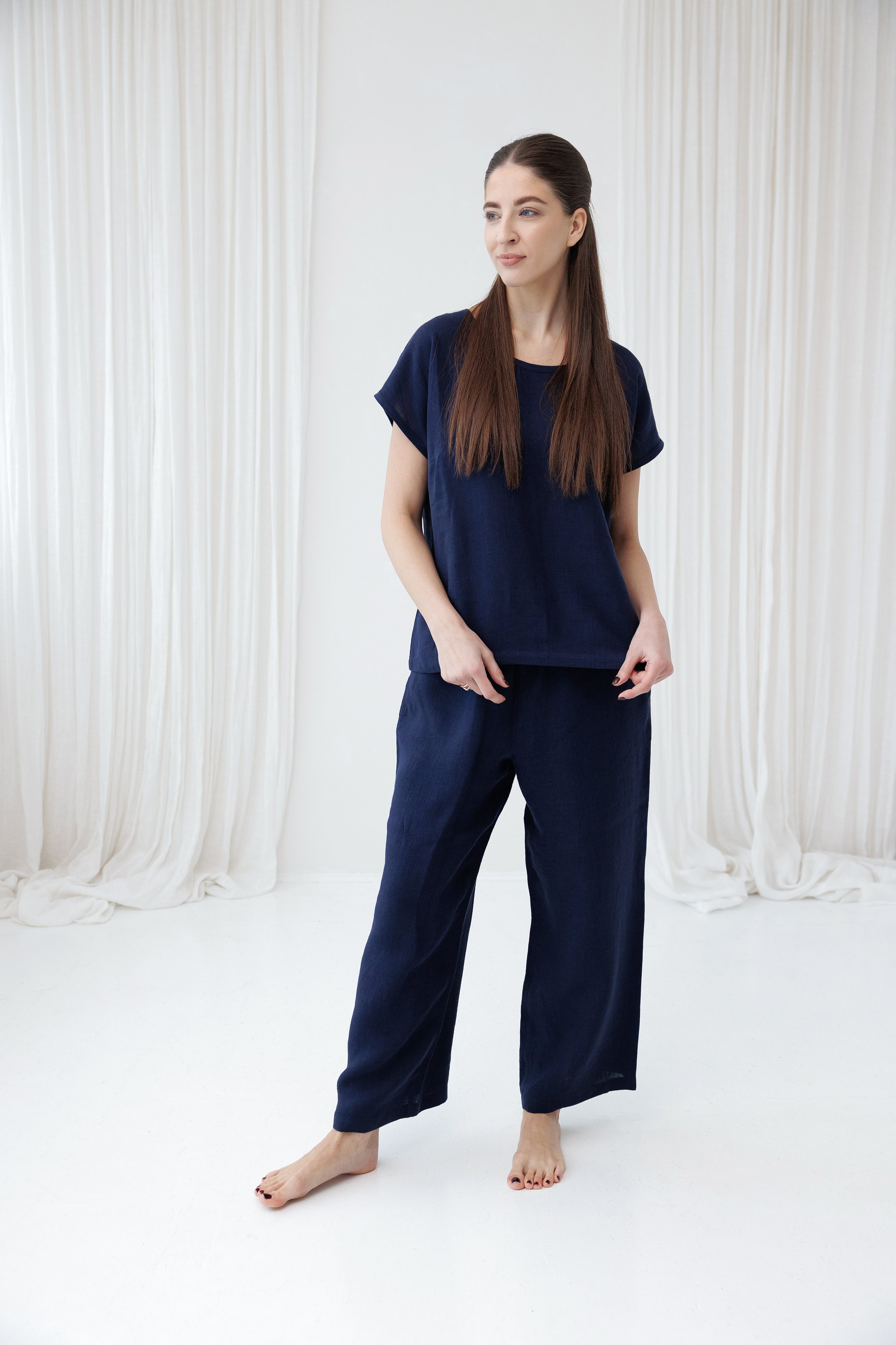 Pajama set ELMA in Midnight Blue