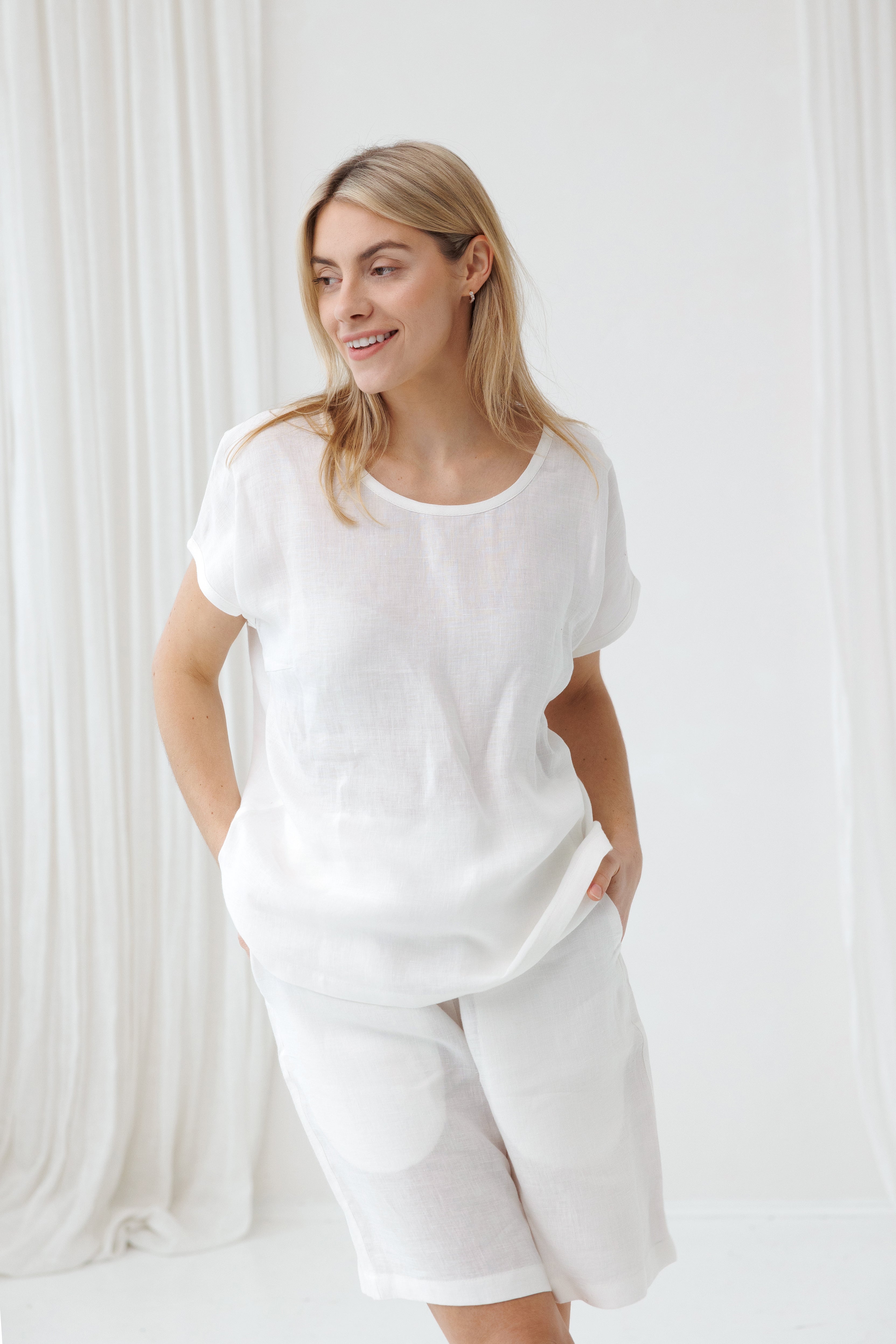 Pajama set COSY in Milky White
