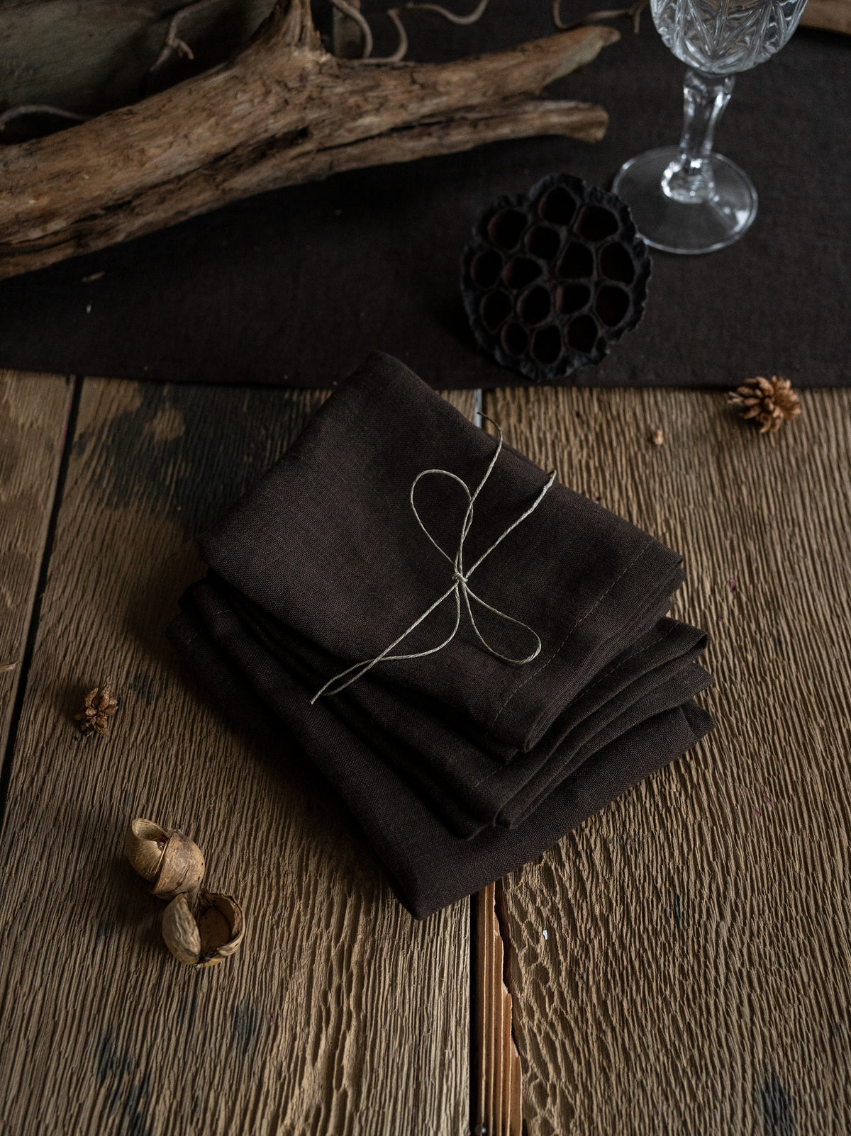 Linen Napkin in Chocolate