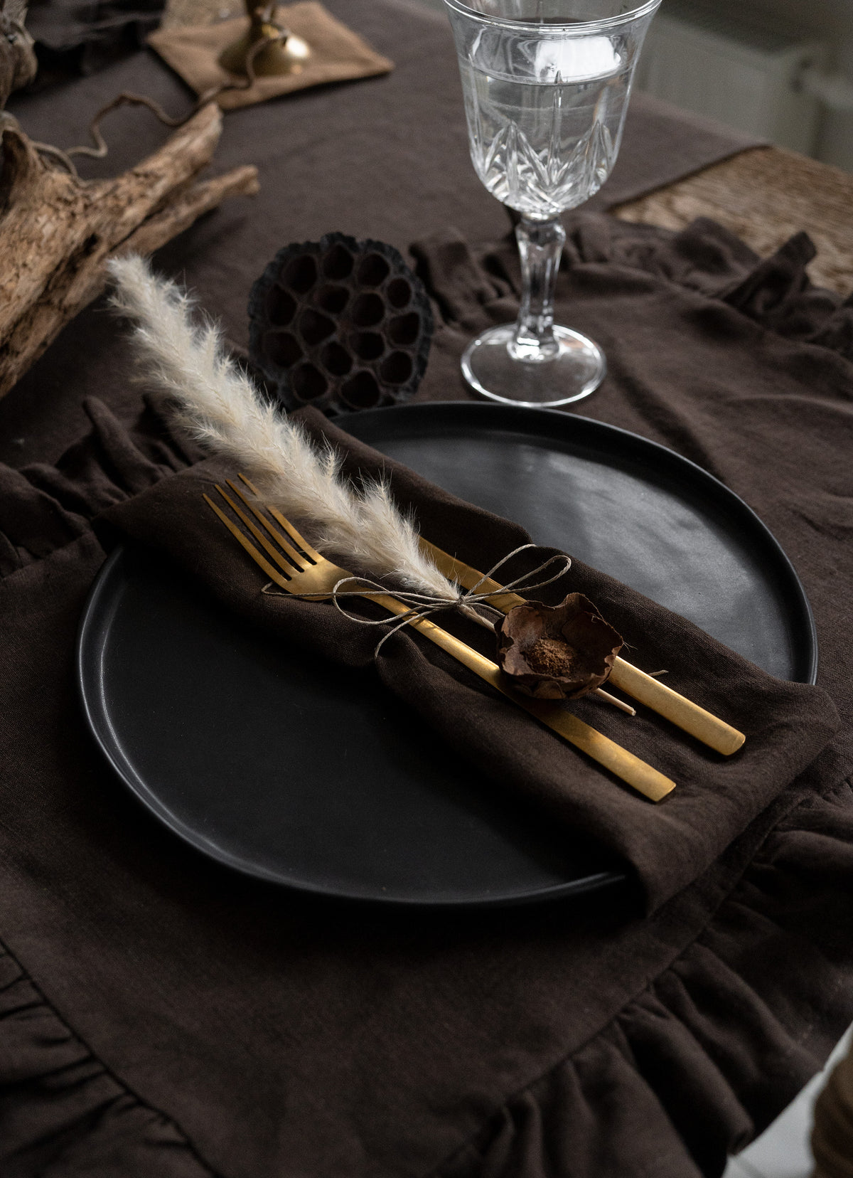 Linen Napkin in Chocolate