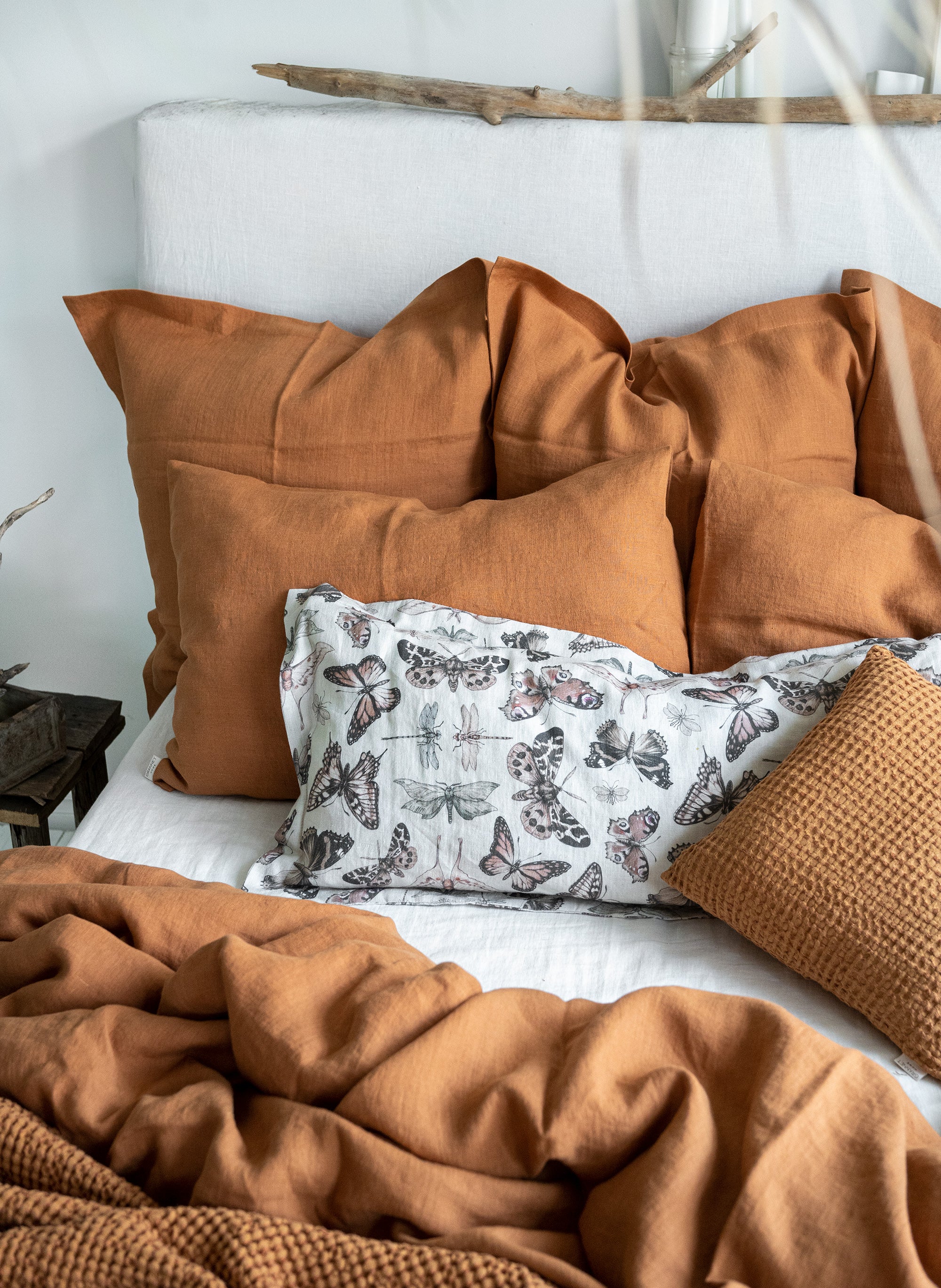Linen Pillowcase in Cinnamon