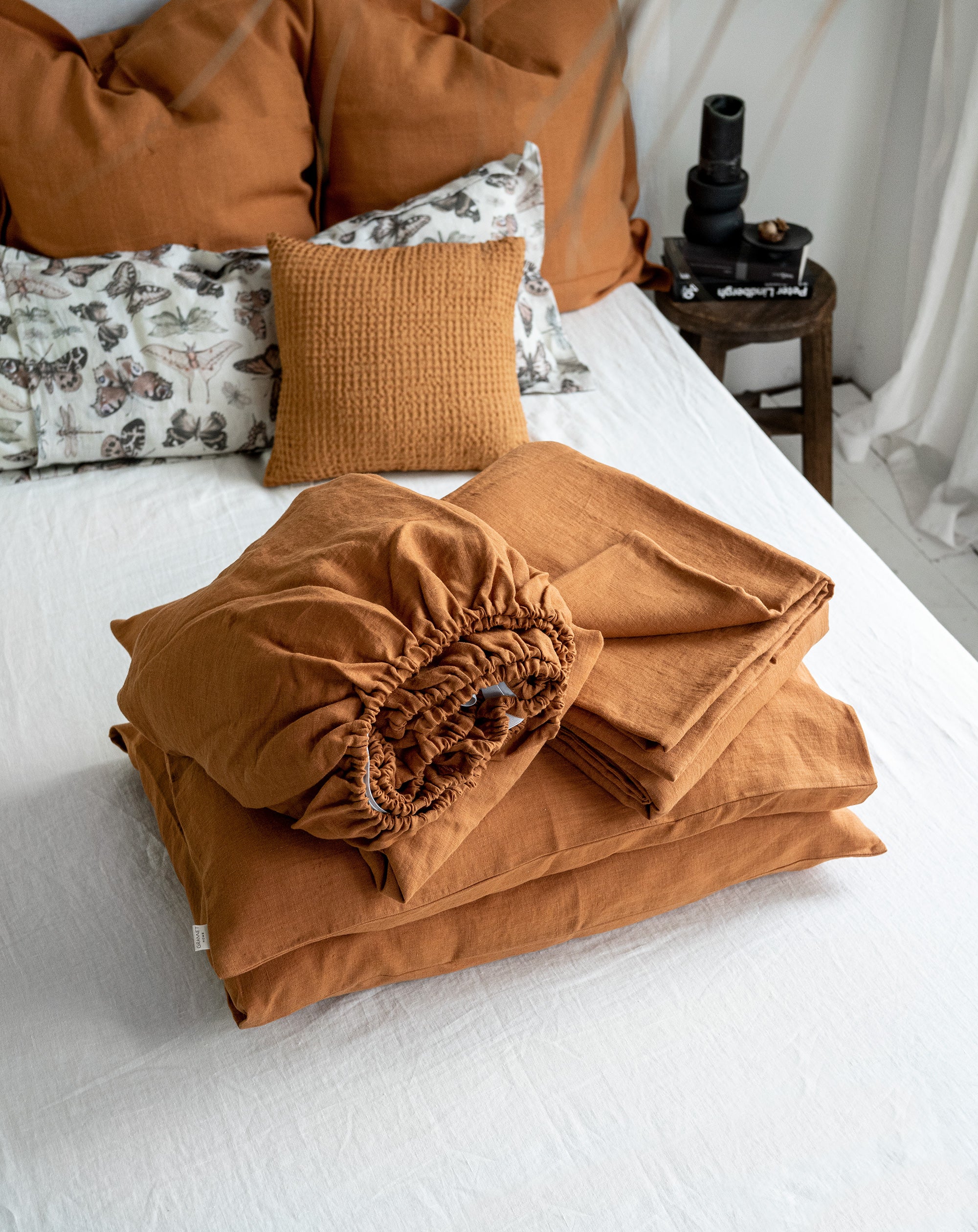 Linen Sheet Set in Cinnamon