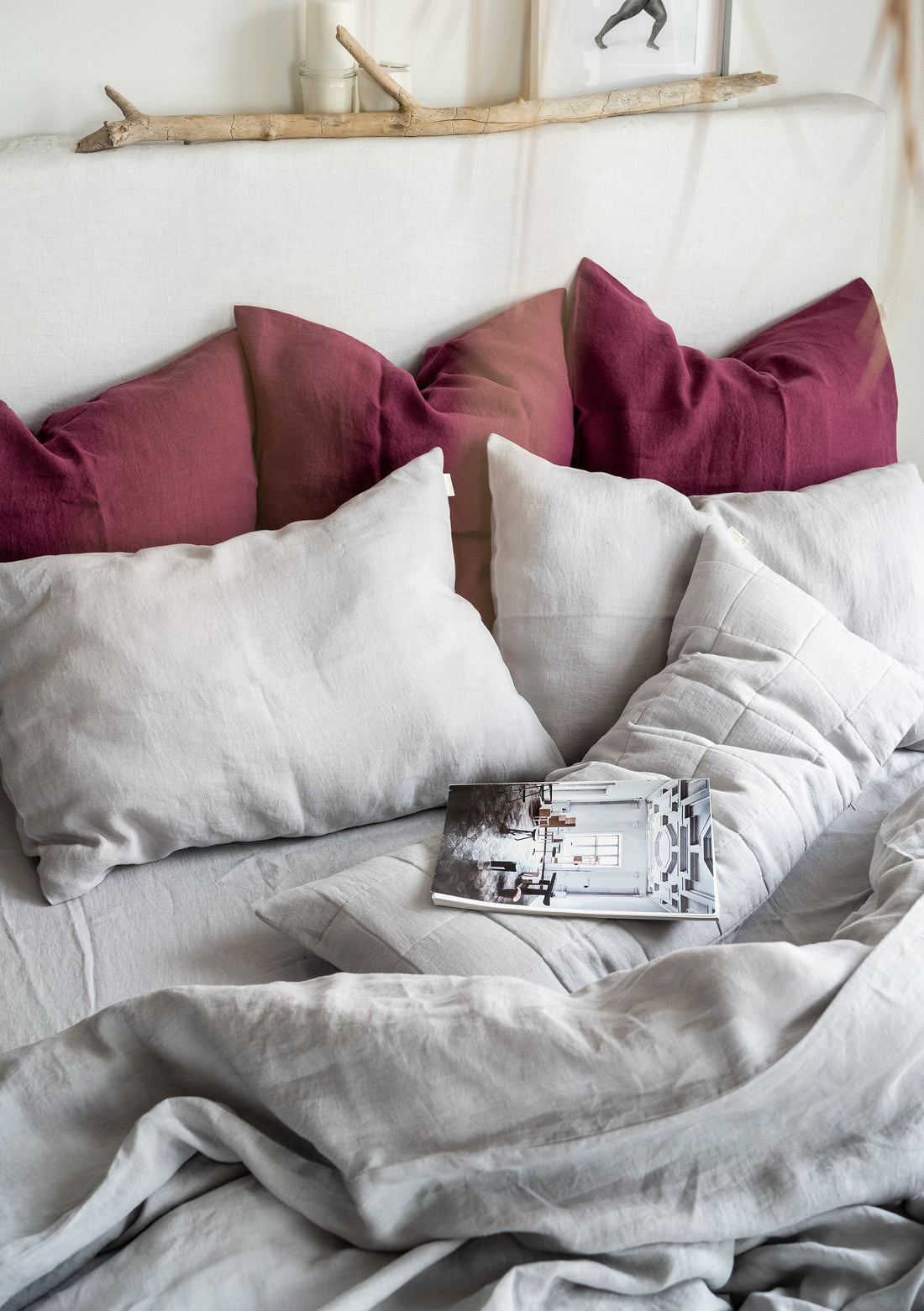 Linen Duvet Cover in Cloud Gray