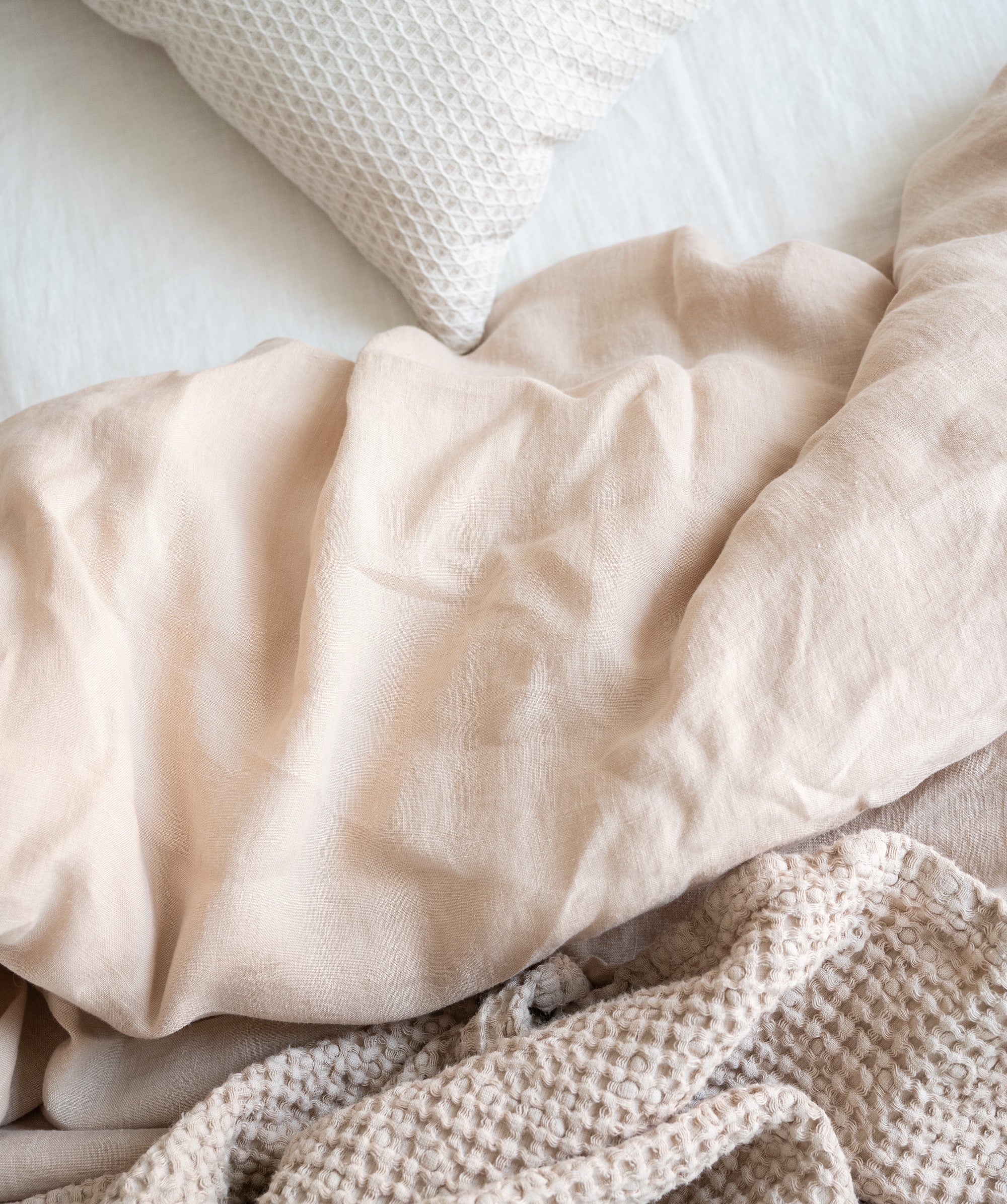 Linen Fitted Sheet in Cream