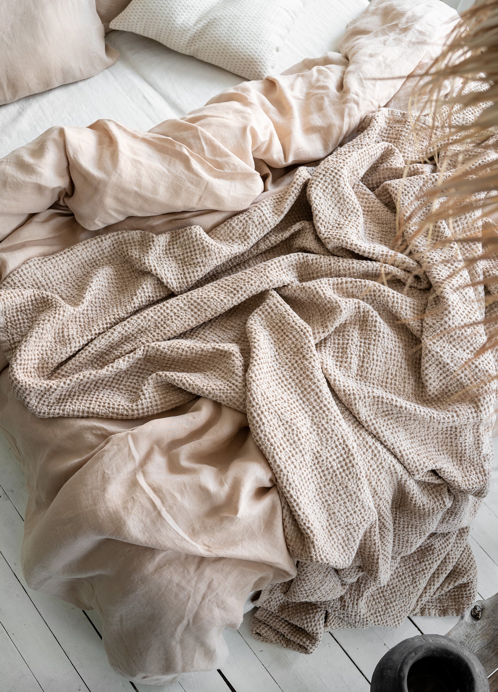 Waffle Blanket in Cream