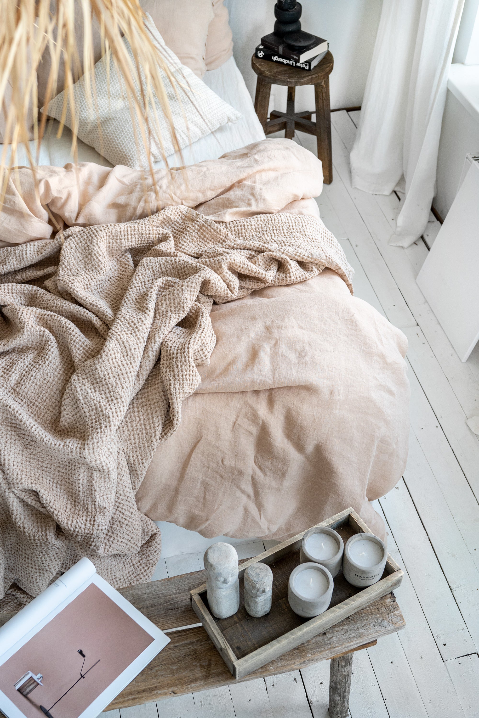 Waffle Blanket in Cream