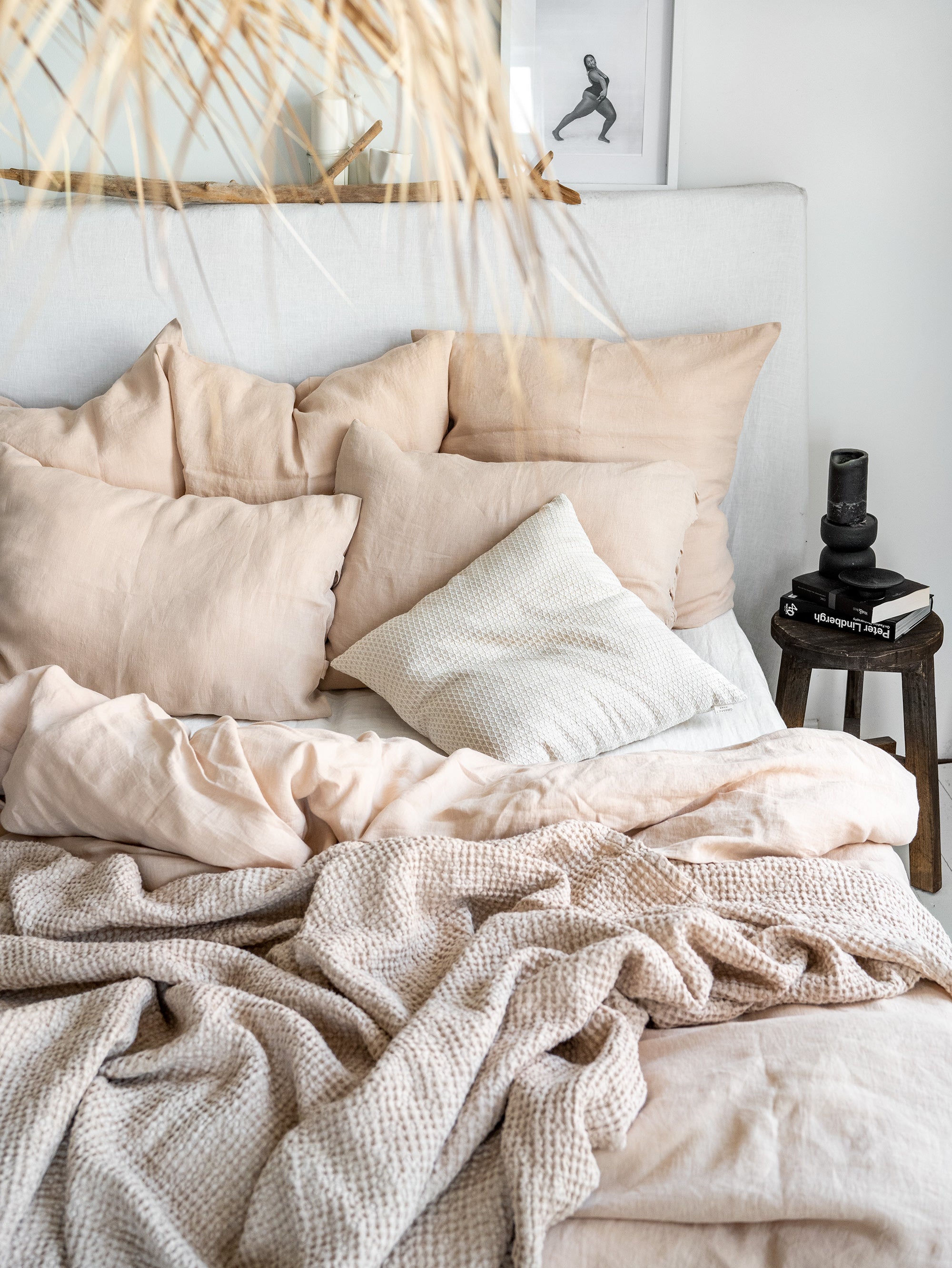 Linen Bedding Set in Cream - Duvet Cover & 2 Pillowcases