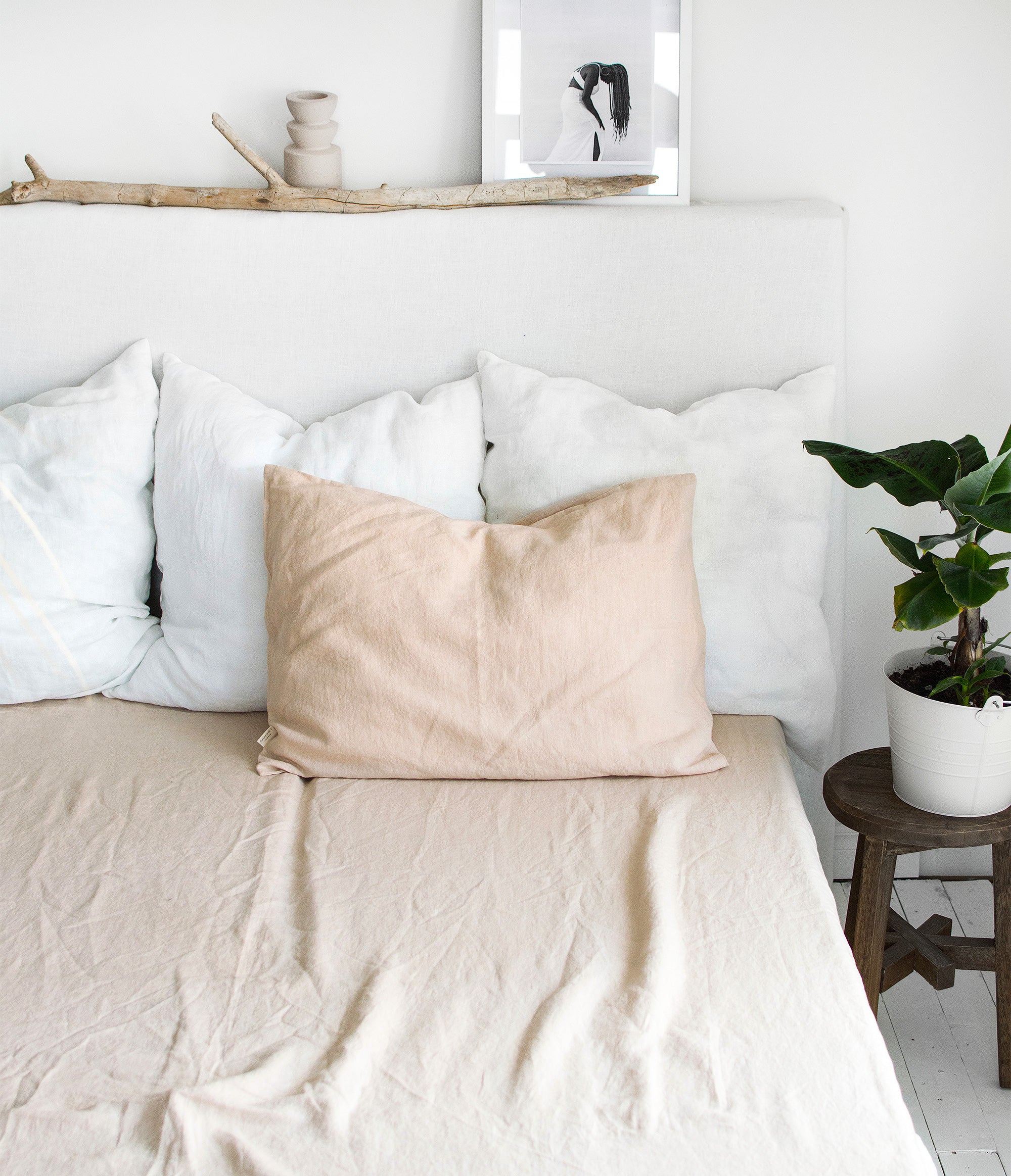 Linen Pillowcase in Cream
