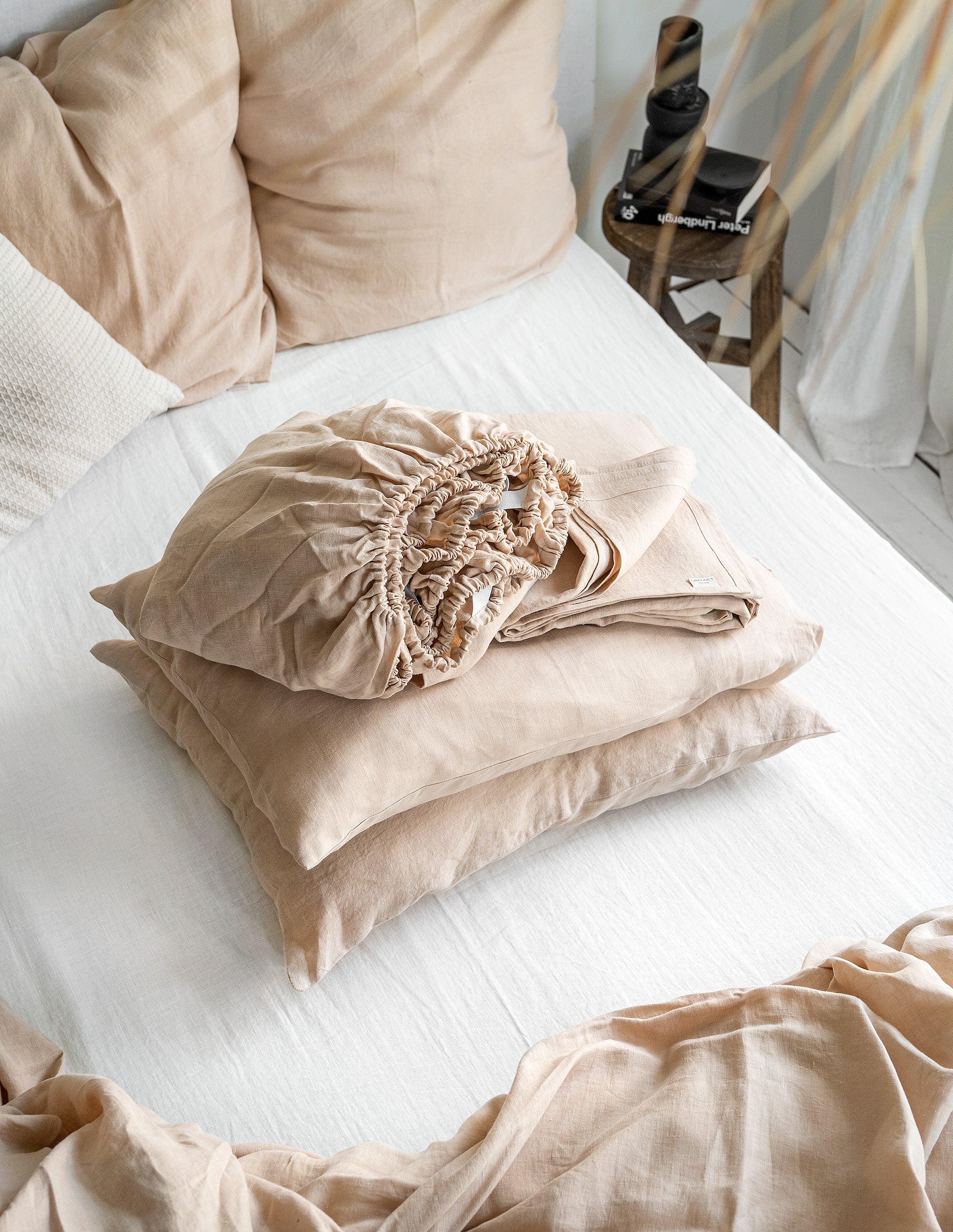 Linen Sheet Set in Cream
