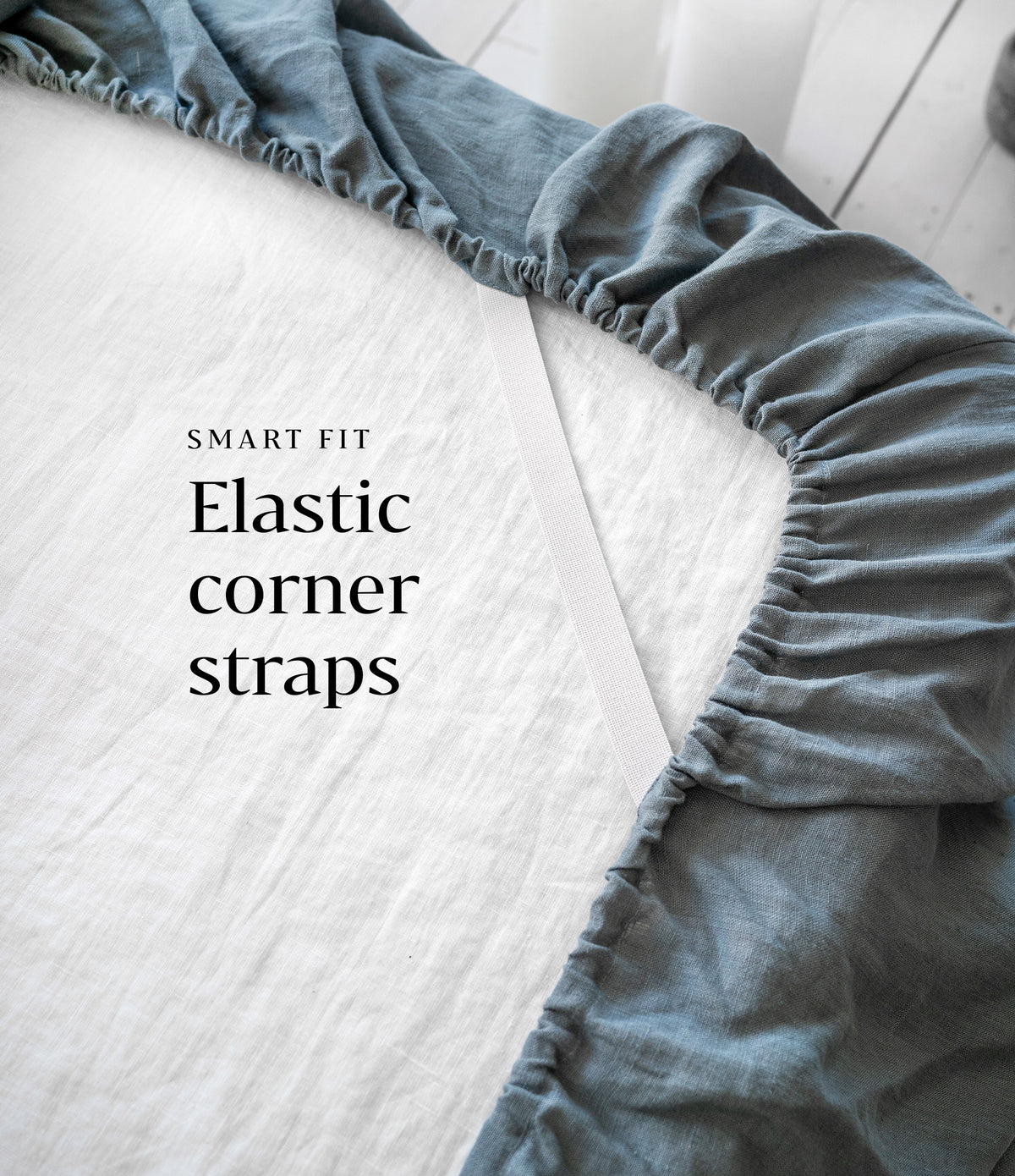 Linen Sheet Set in Dusty Blue