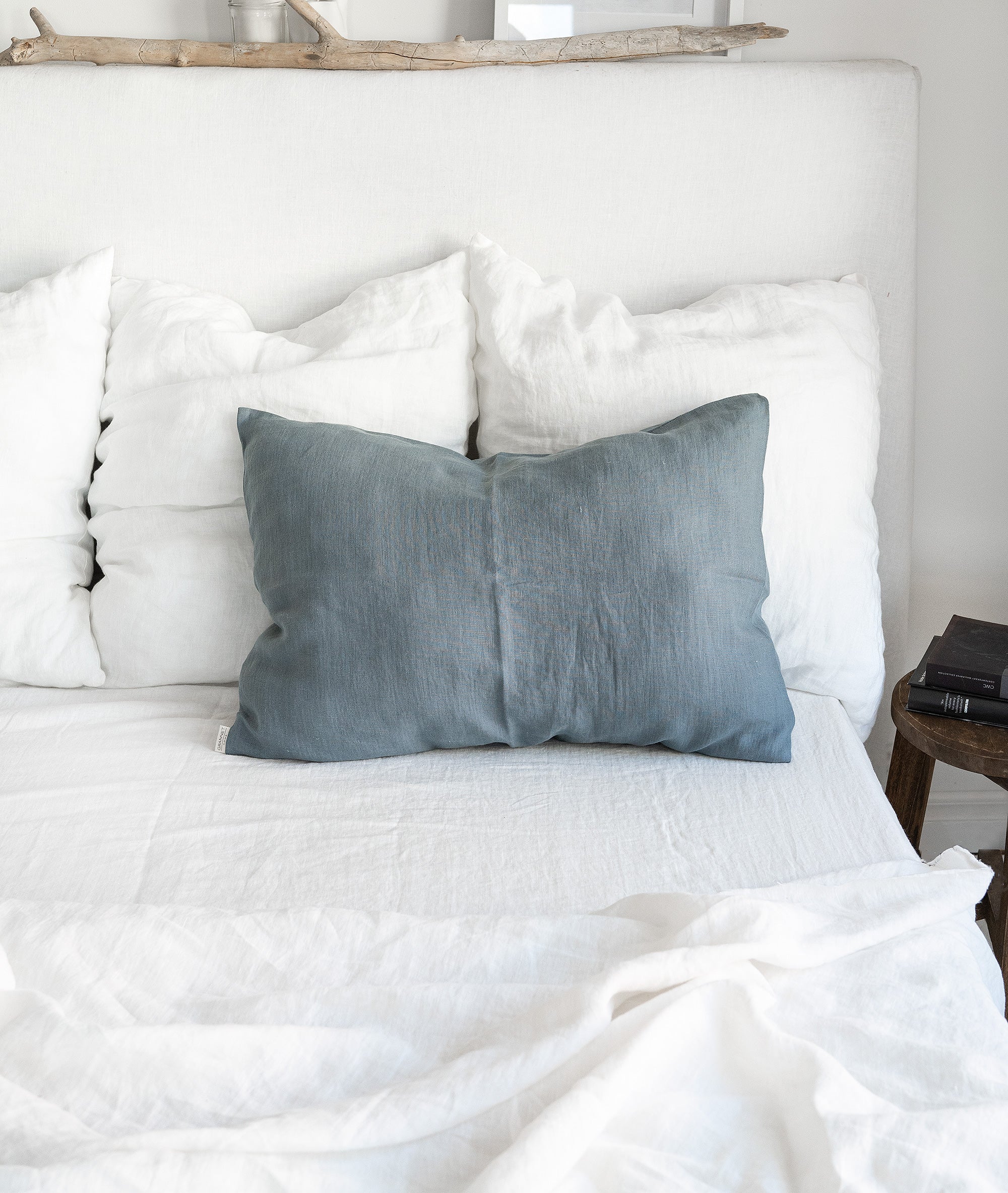 Linen Pillowcase in Dusty Blue