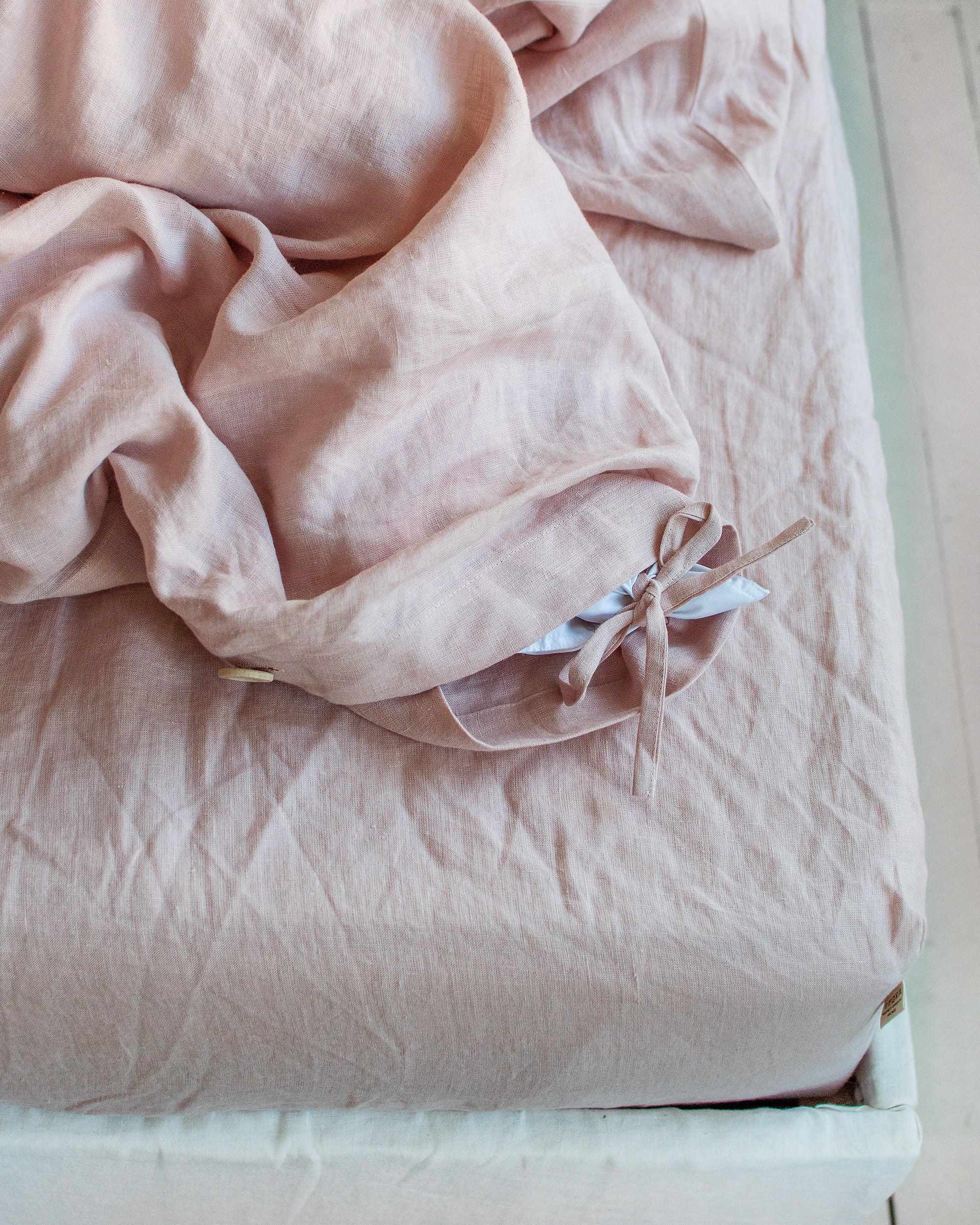 Linen Bedding Set in Dusty Rose - Duvet Cover & 2 Pillowcases
