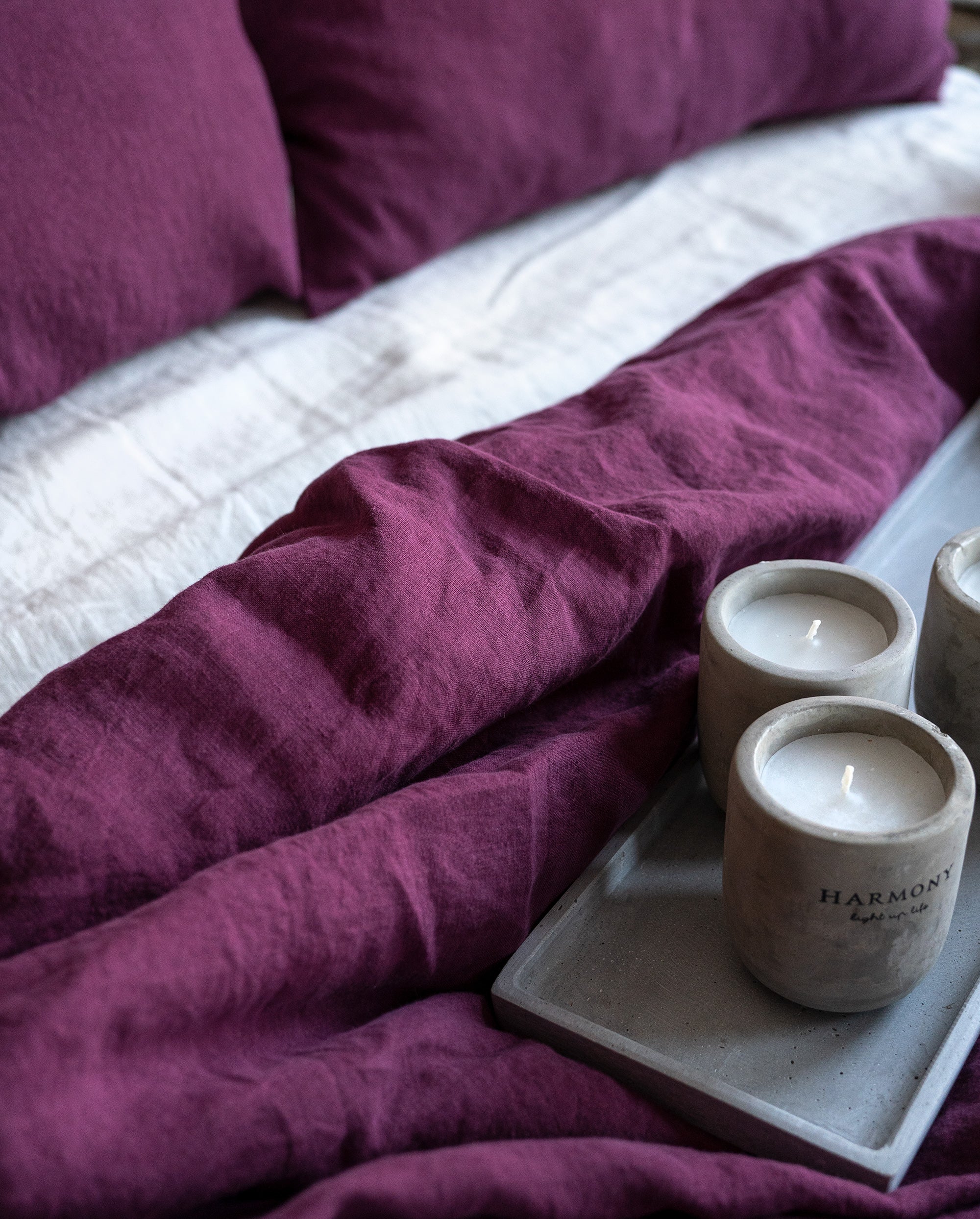 Linen Pillowcase in Fuchsia