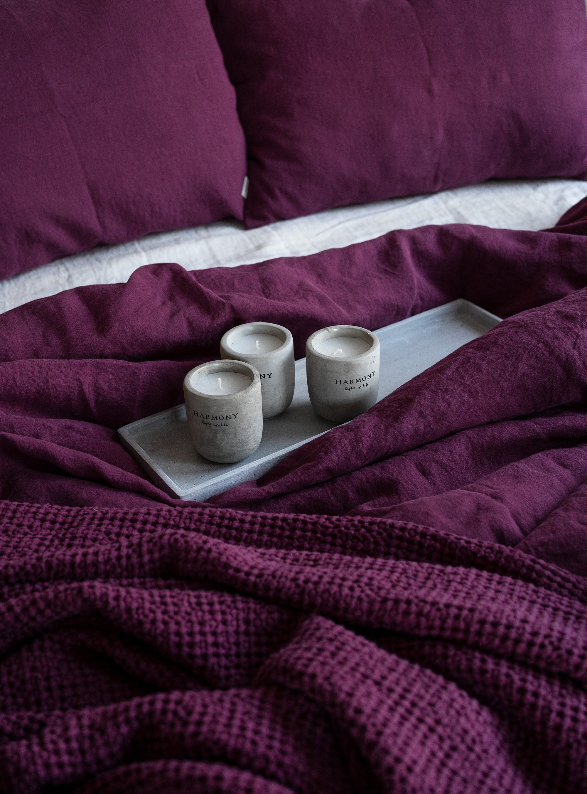 Waffle Blanket in Fuchsia