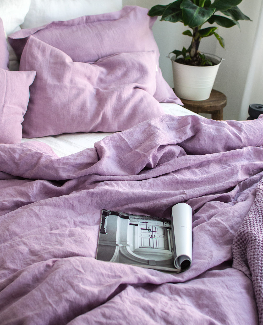 Linen Pillowcase in Lavender