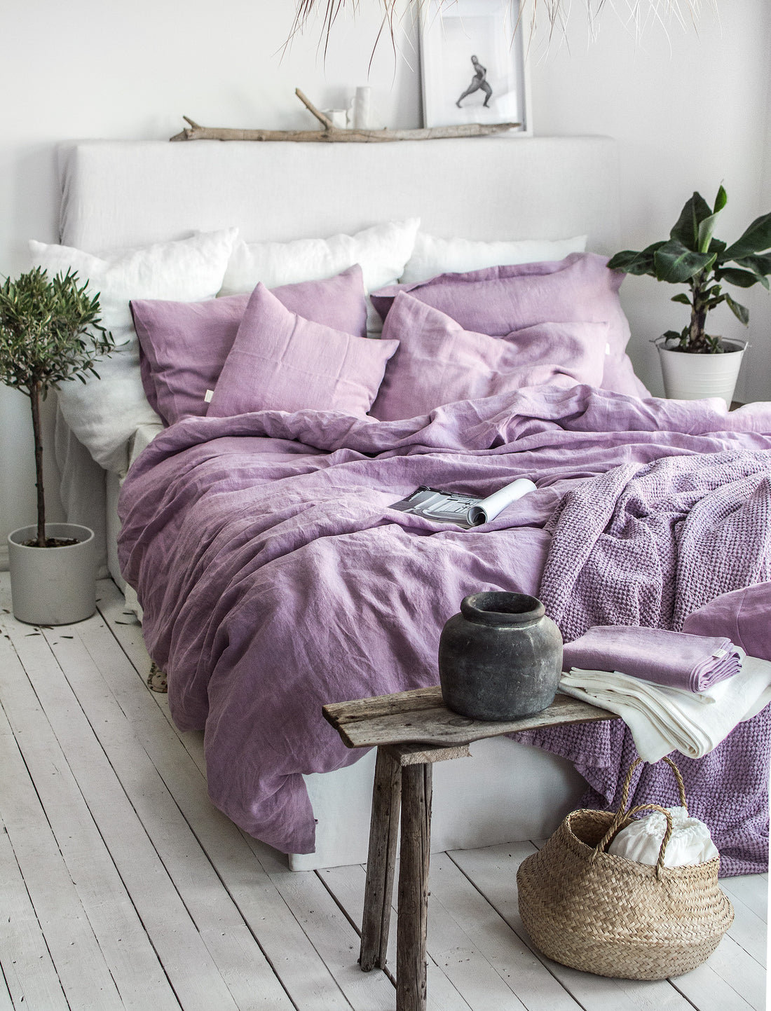 Linen Sheet Set in Lavender