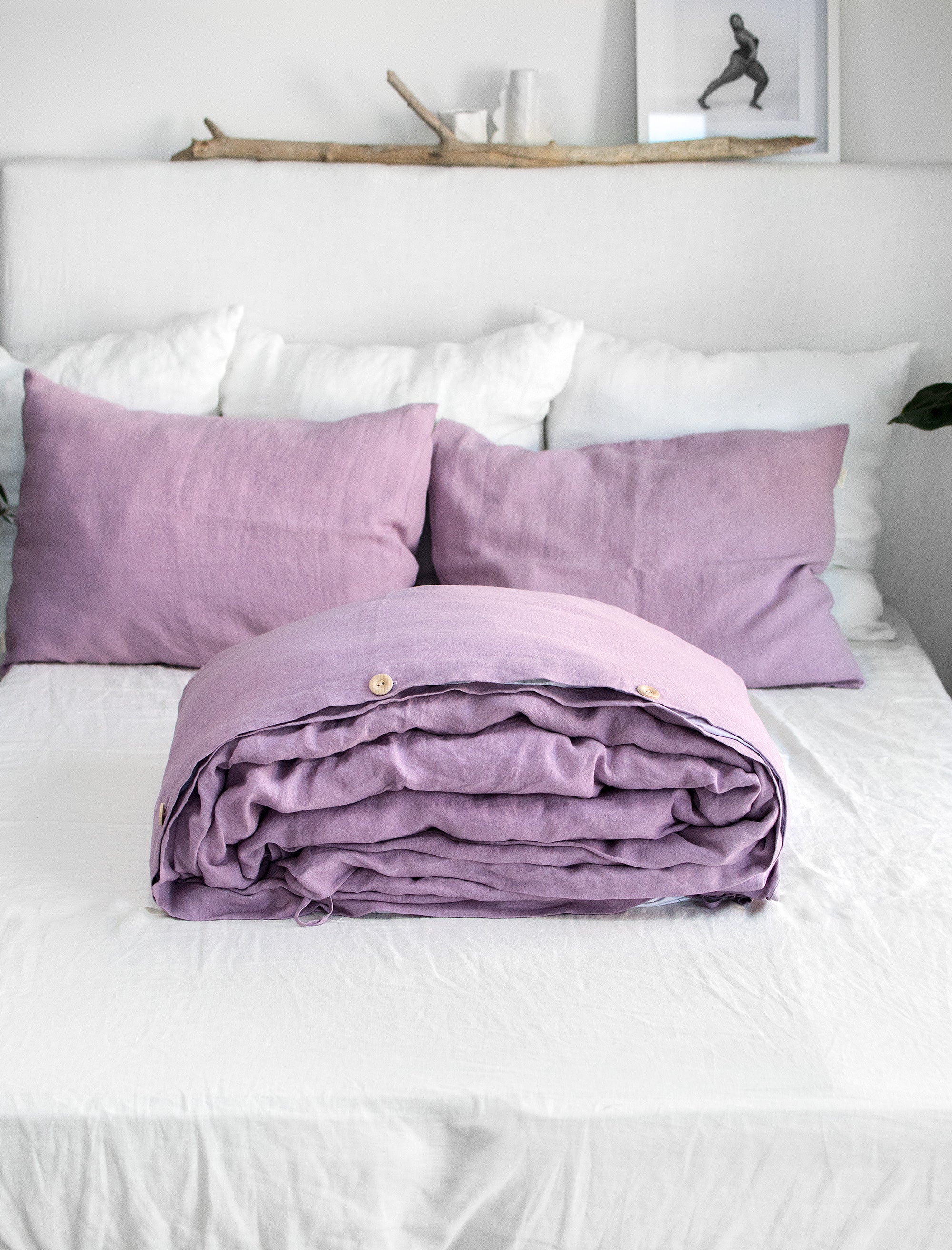 Linen Duvet Cover in Lavender