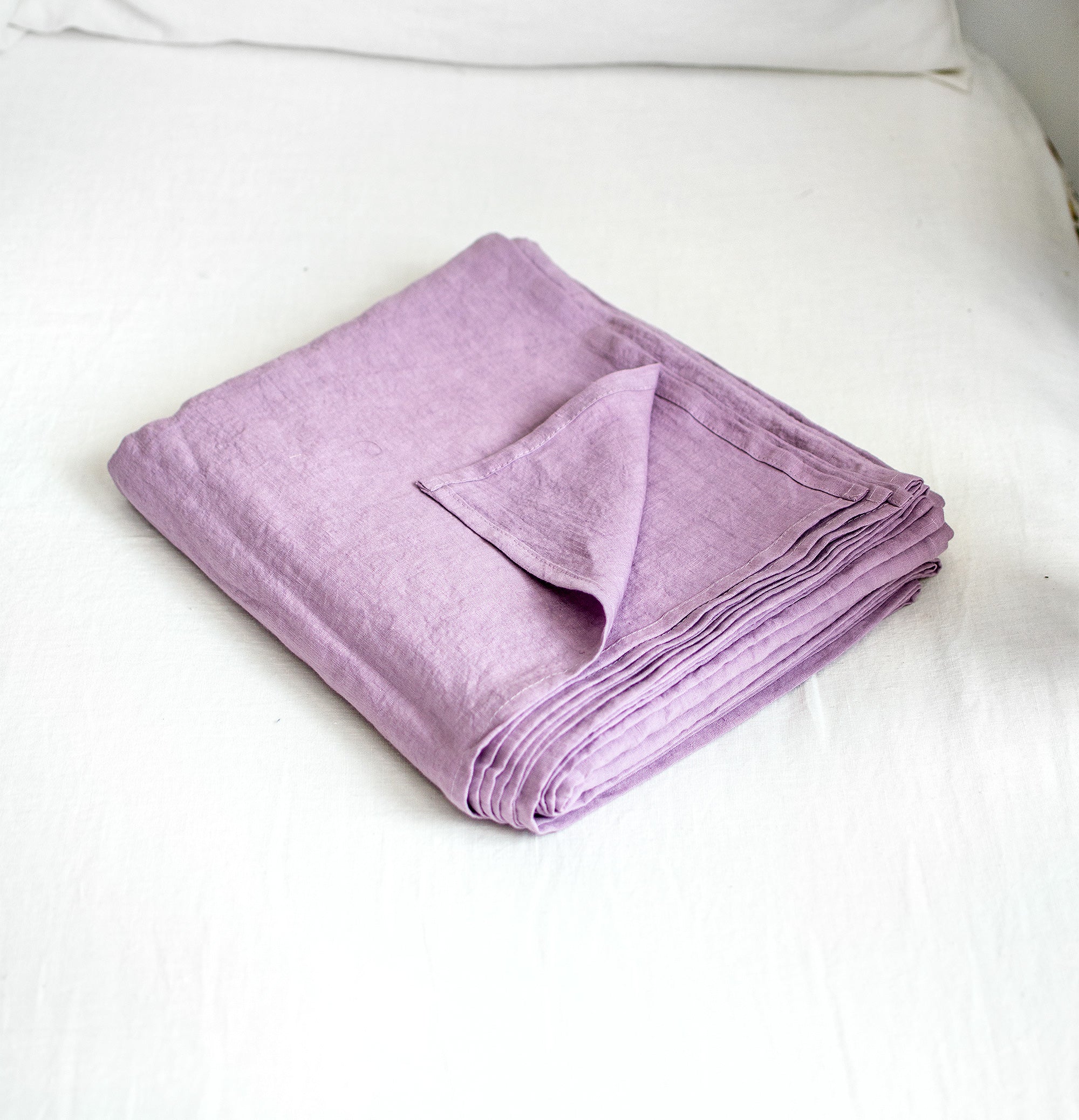 Linen Flat Sheet in Lavender