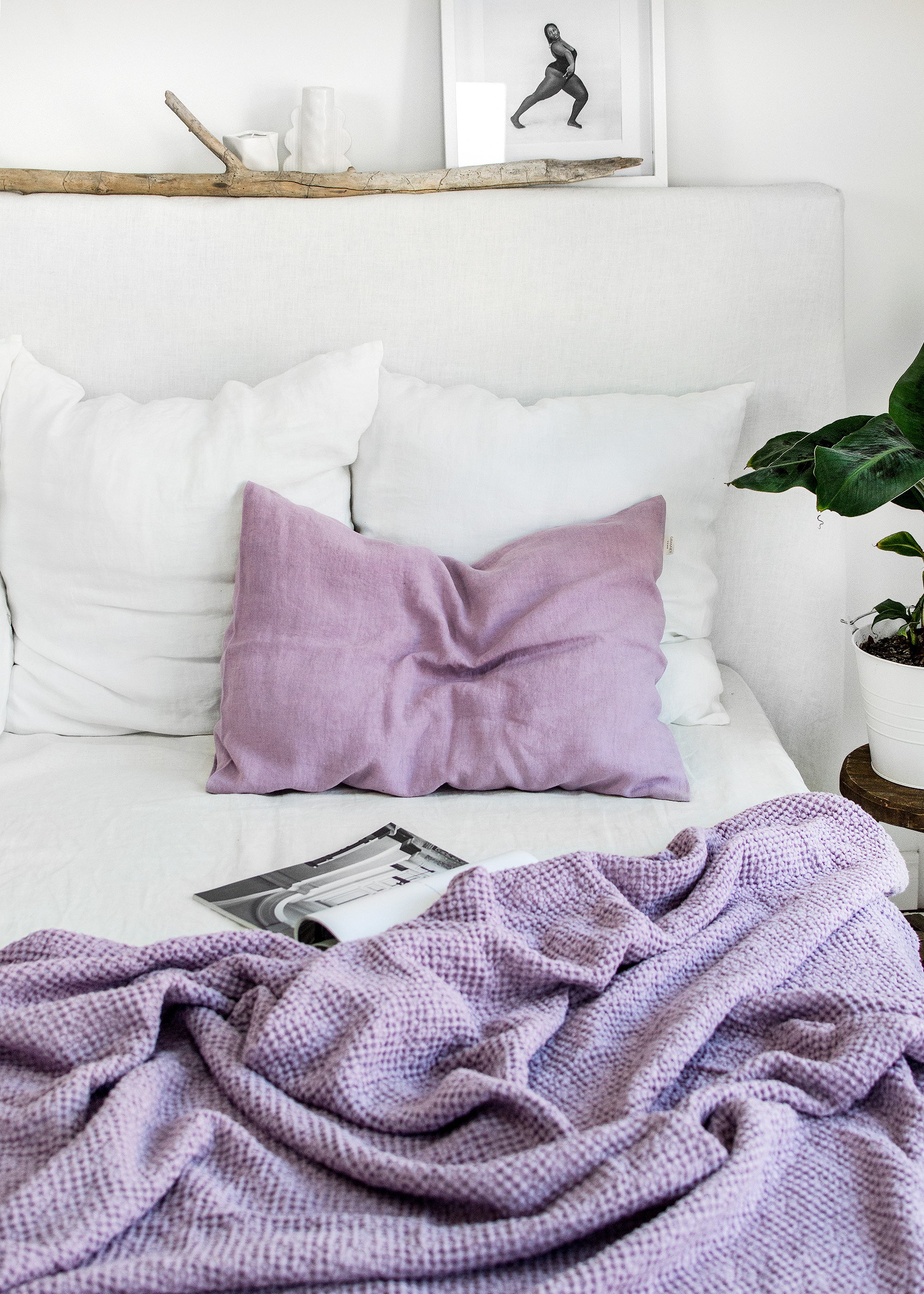 Linen Pillowcase in Lavender