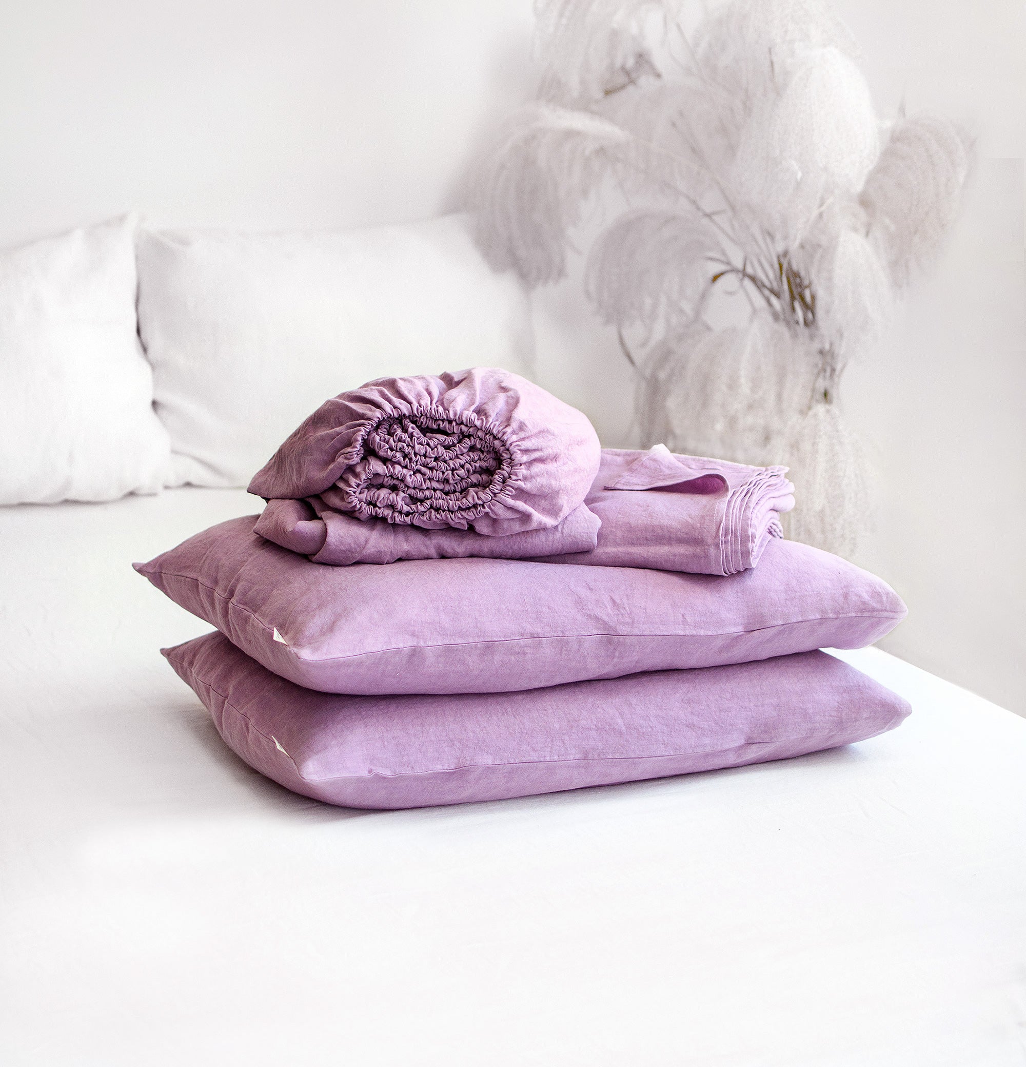 Linen Sheet Set in Lavender