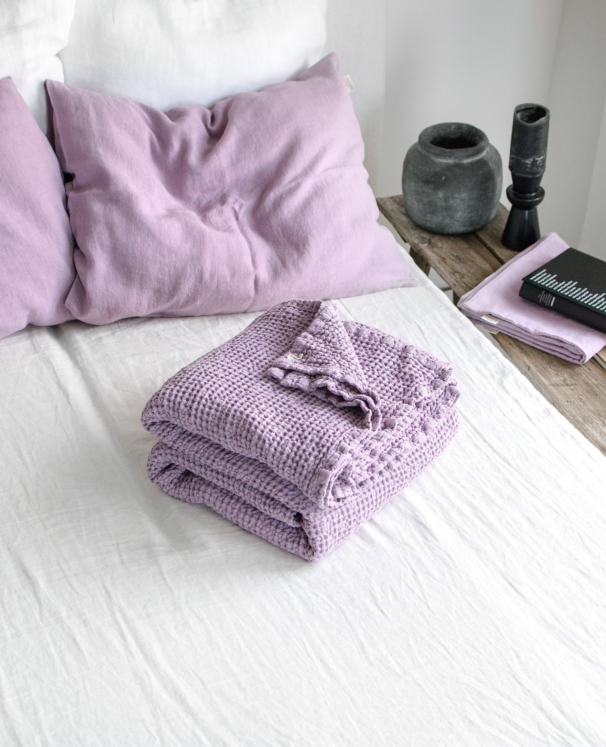 Waffle Blanket in Lavender