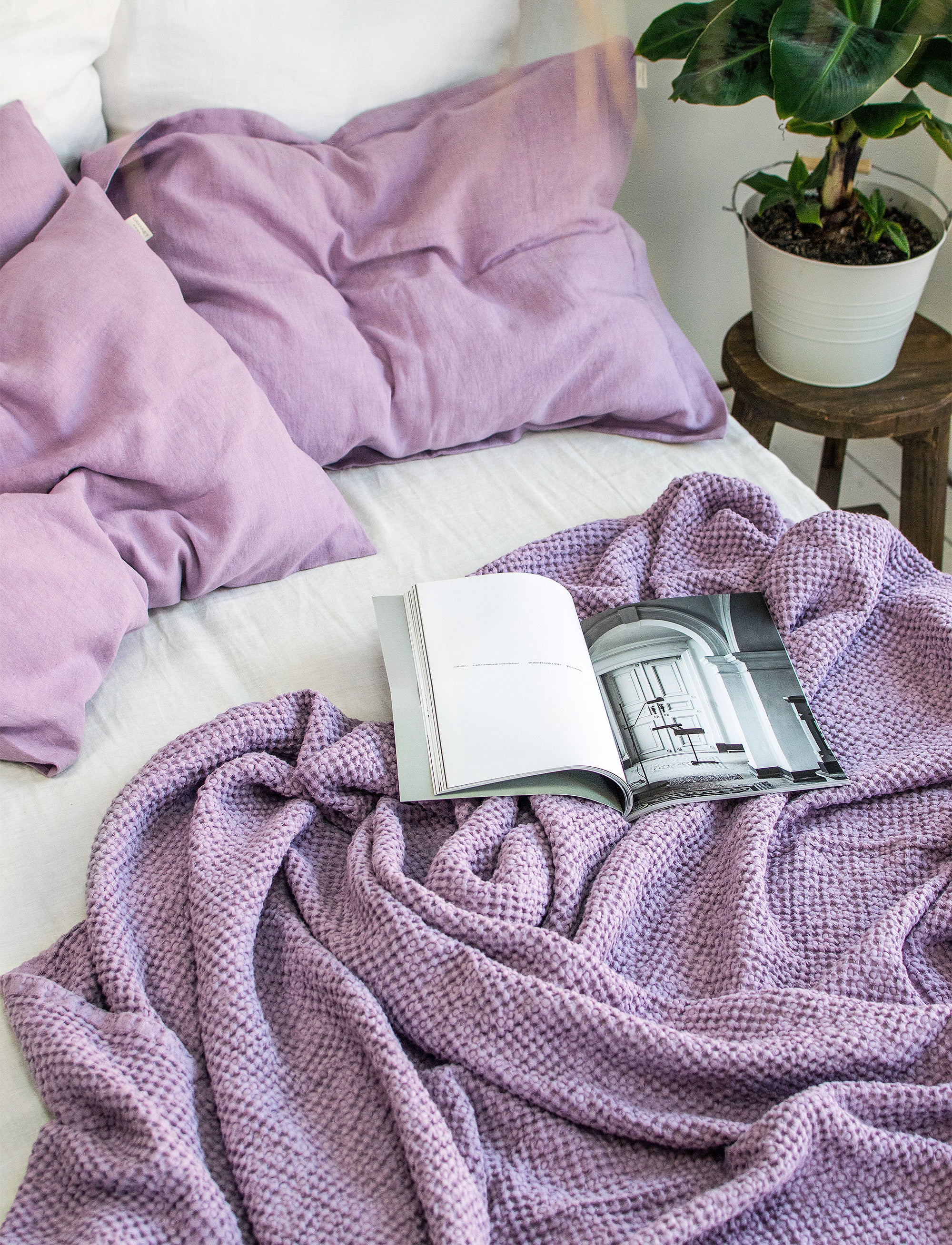 Waffle Blanket in Lavender