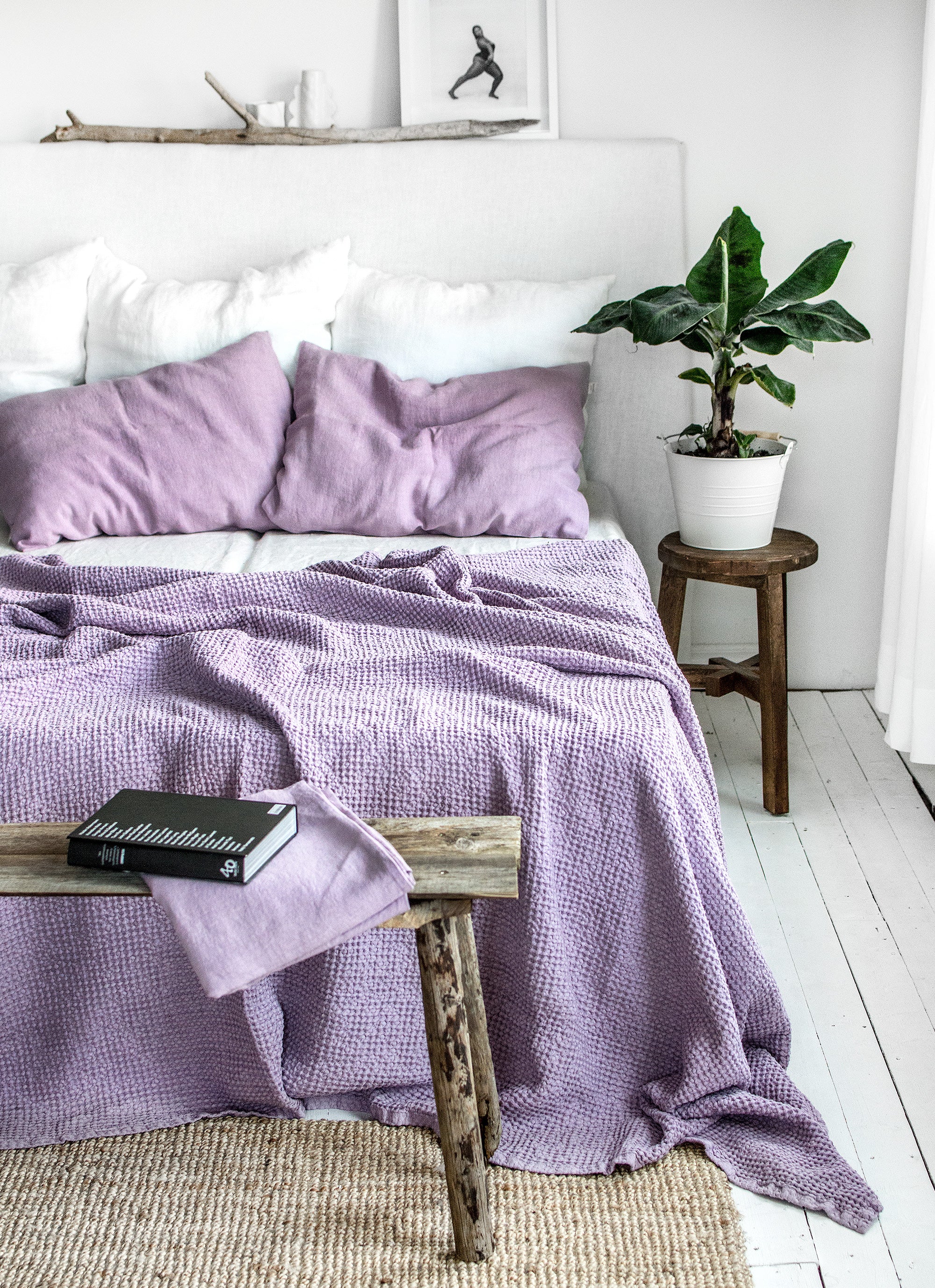 Waffle Blanket in Lavender