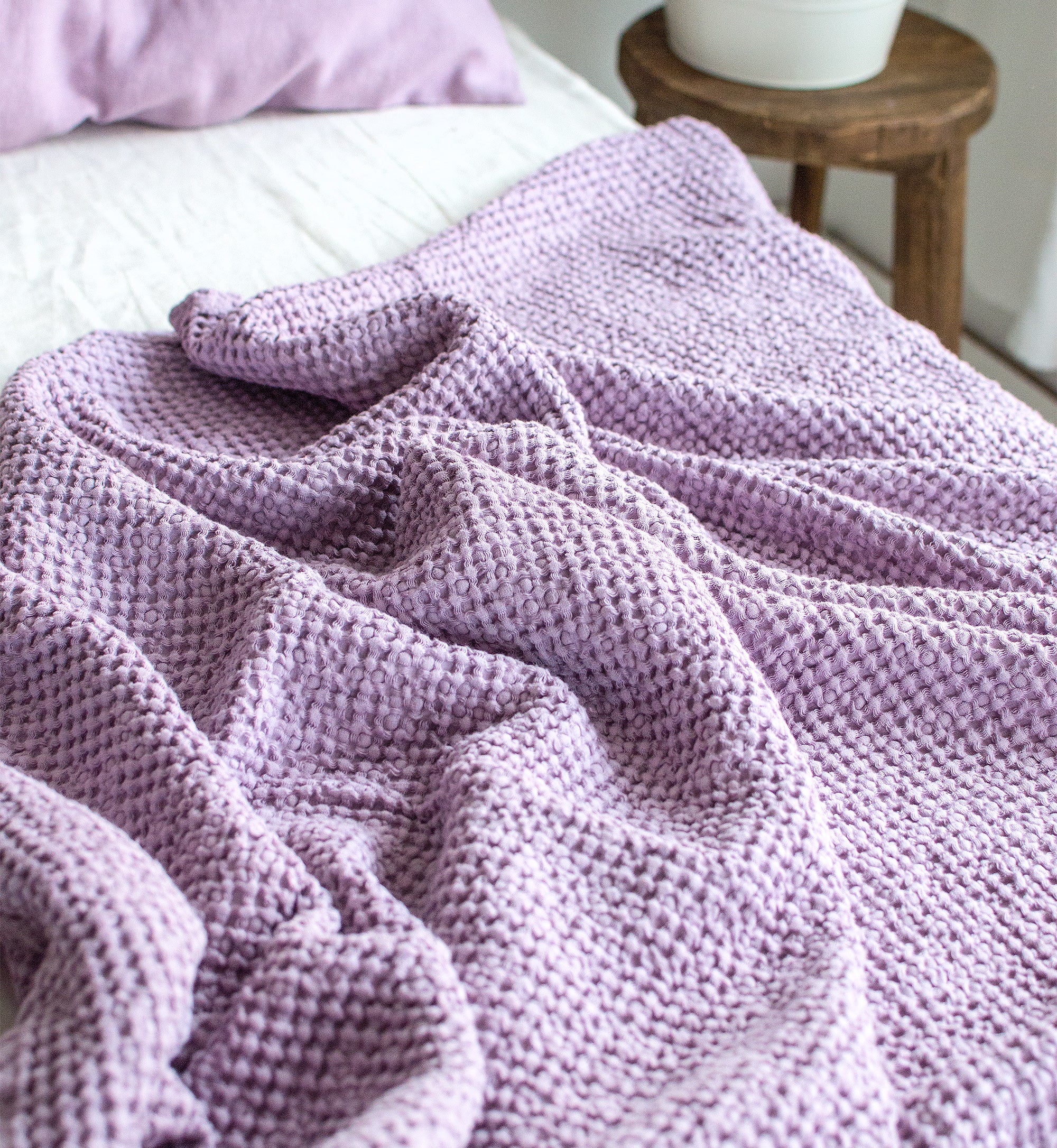 Waffle Blanket in Lavender