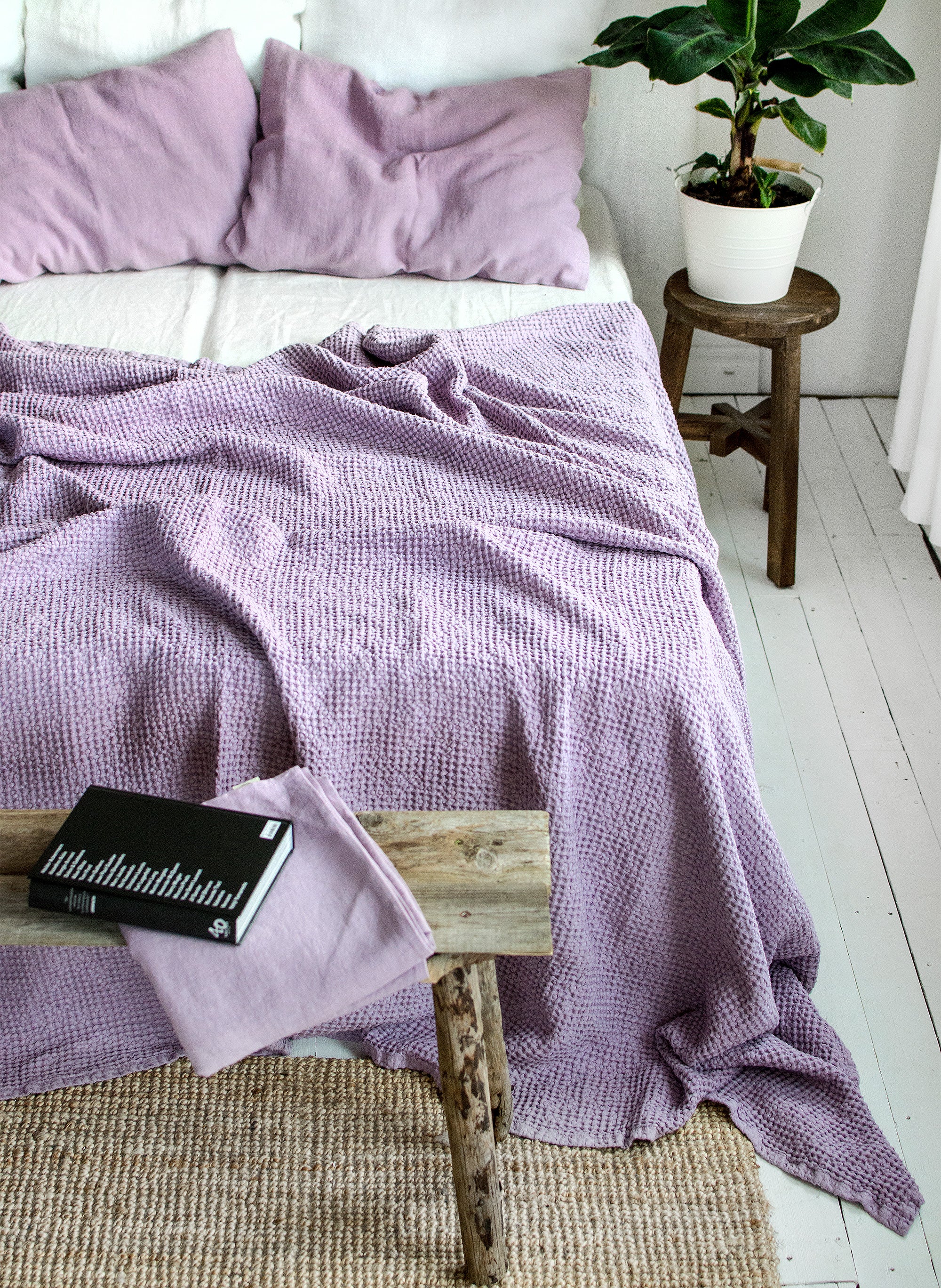 Waffle Blanket in Lavender