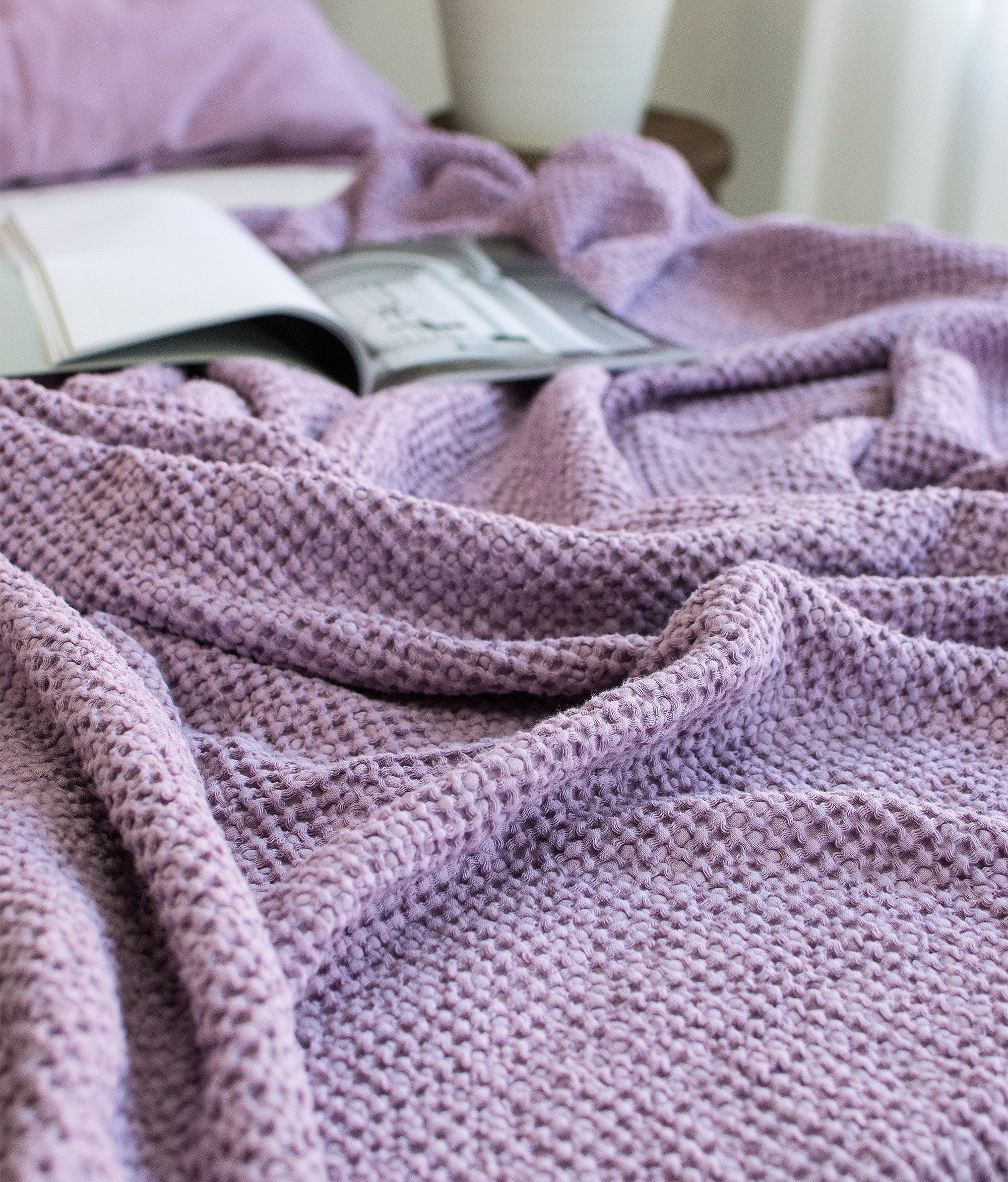 Waffle Blanket in Lavender