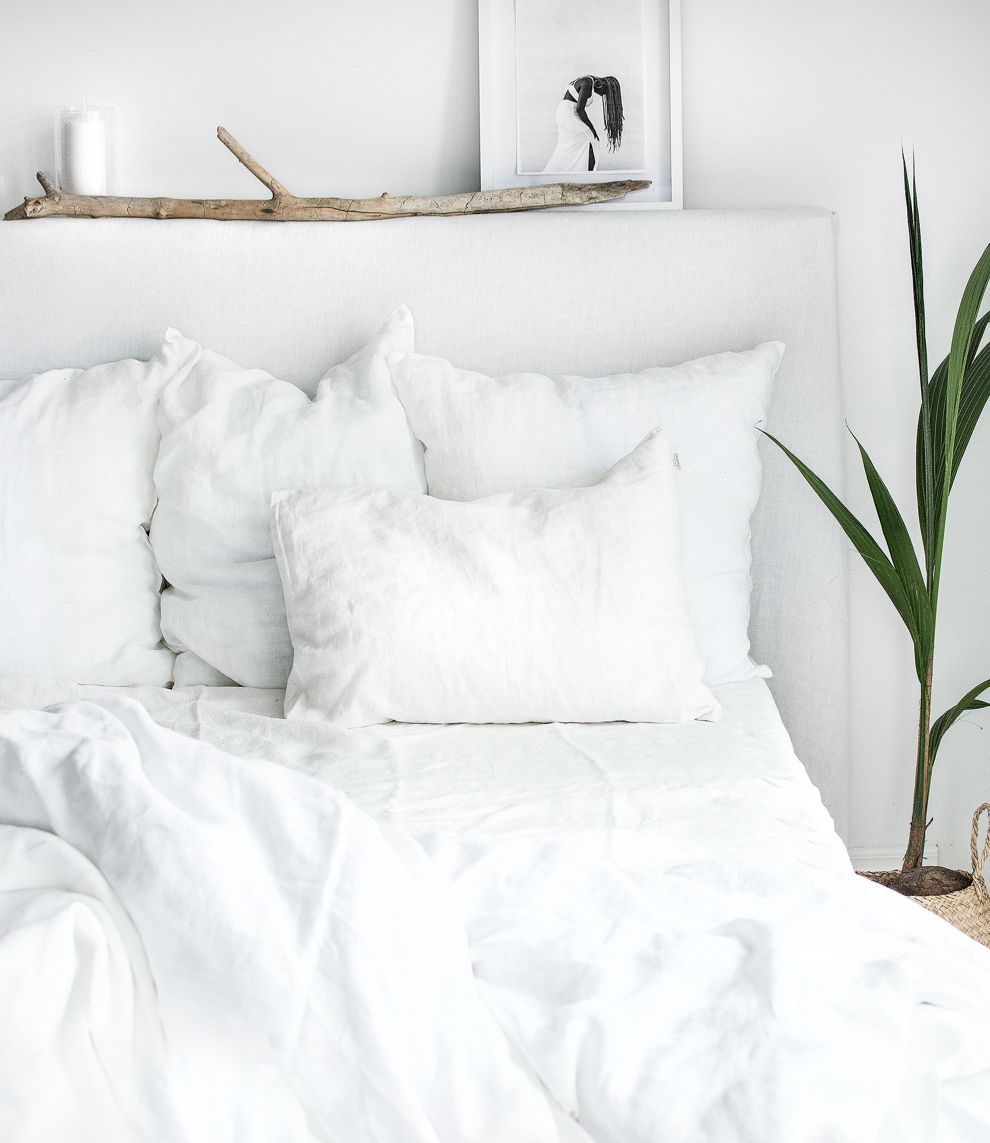 Linen Pillowcase in Milky White / Optic White