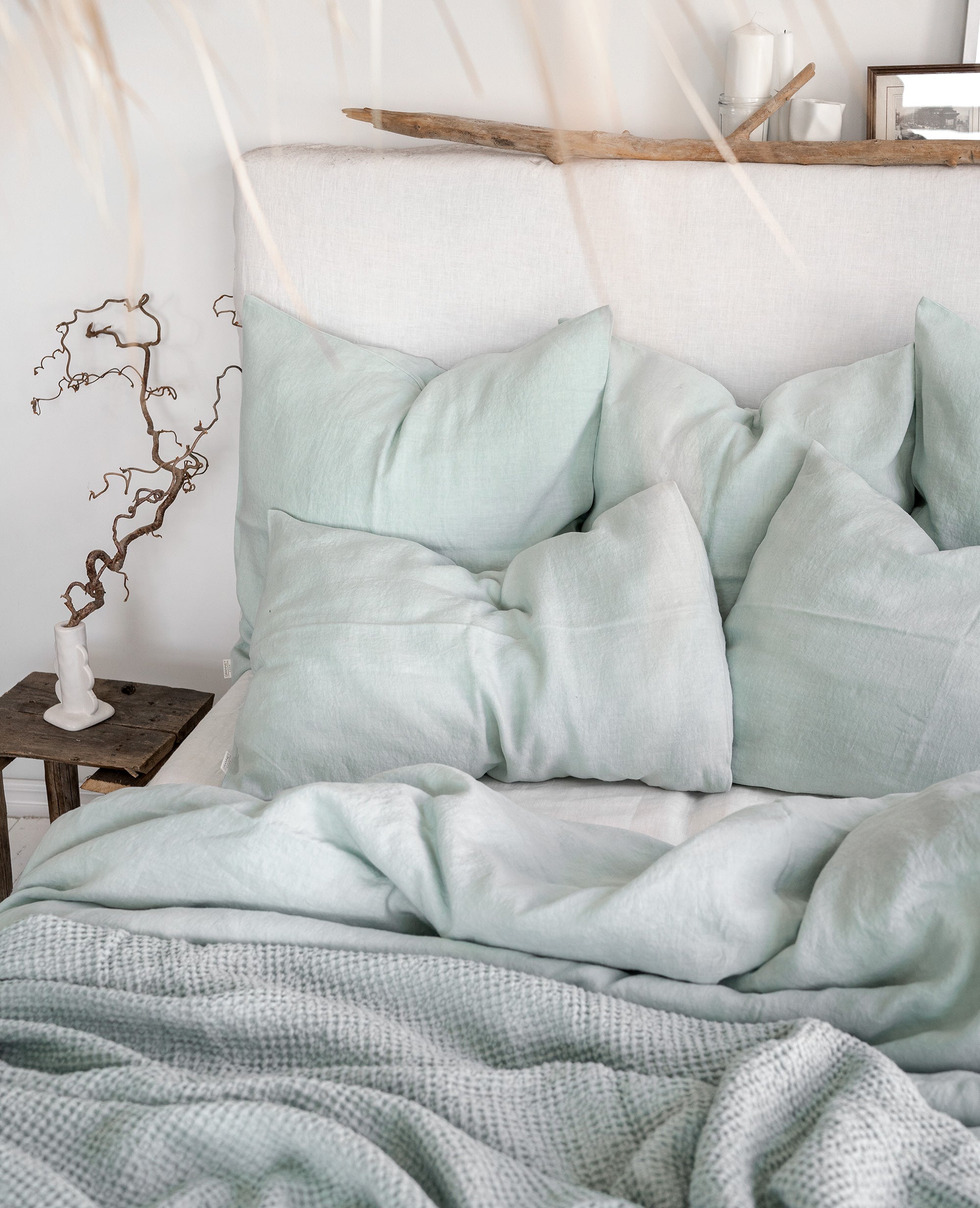 Waffle Blanket in Mint Green