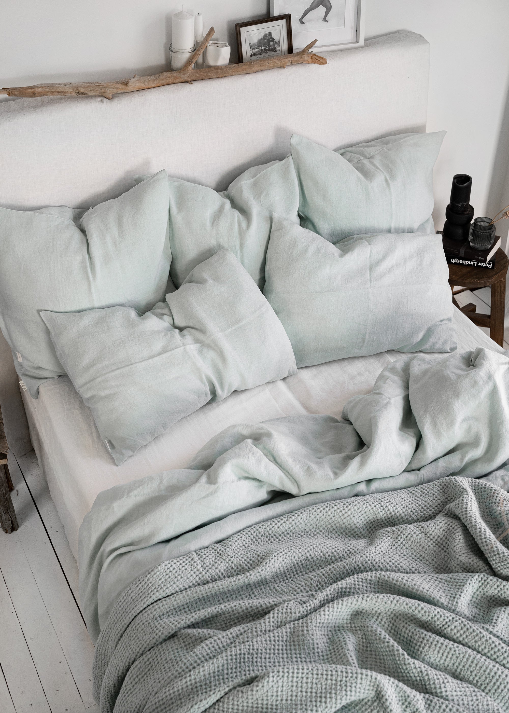 Waffle Blanket in Mint Green