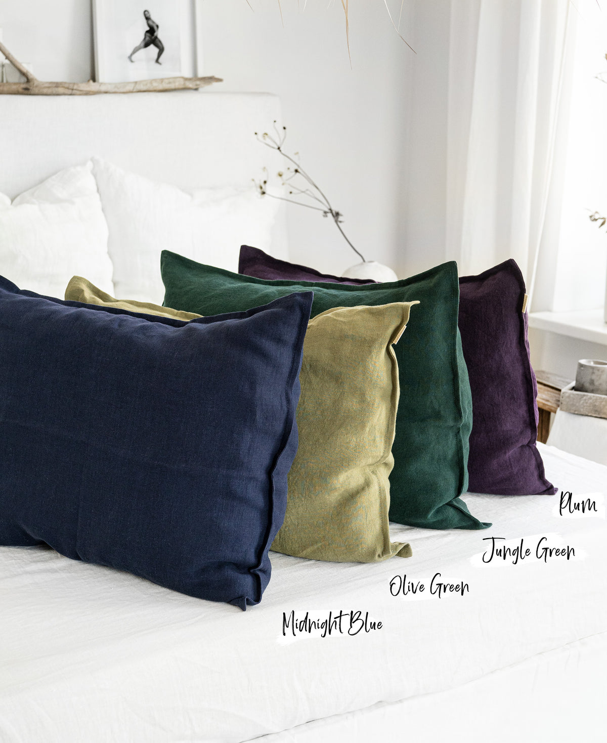 Linen Pillowcase with Minimalistic Border
