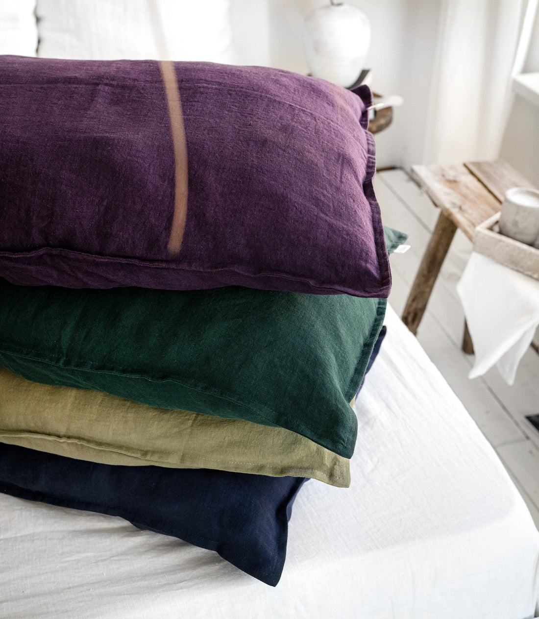 Linen Pillowcase with Minimalistic Border