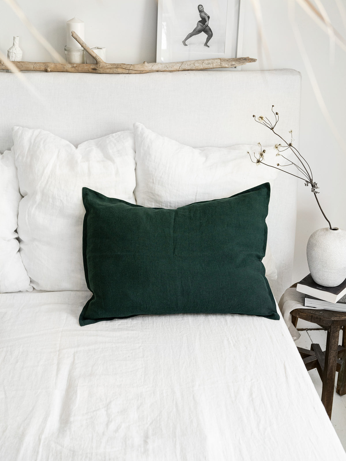 Linen Pillowcase with Minimalistic Border