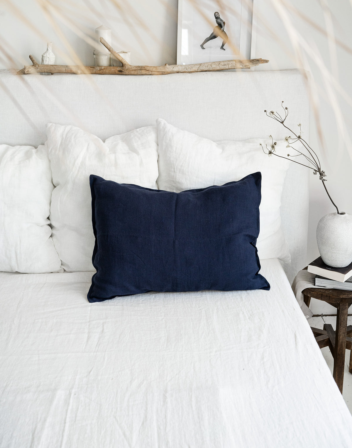 Linen Pillowcase with Minimalistic Border