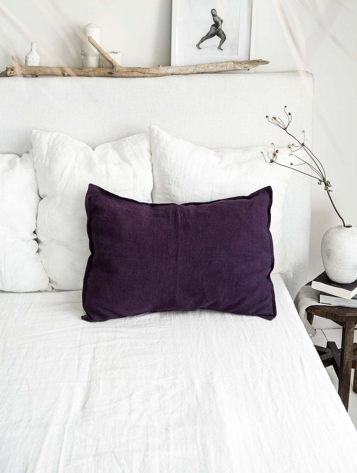 Linen Pillowcase with Minimalistic Border