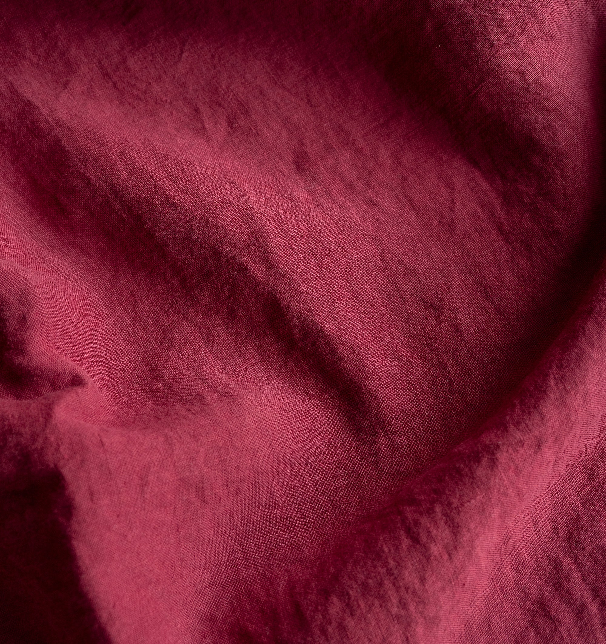Linen Fitted Sheet in Raspberry
