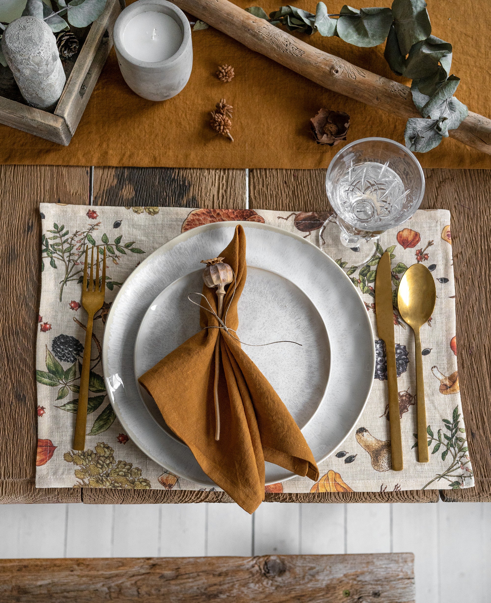 Linen Placemat in Mushroom