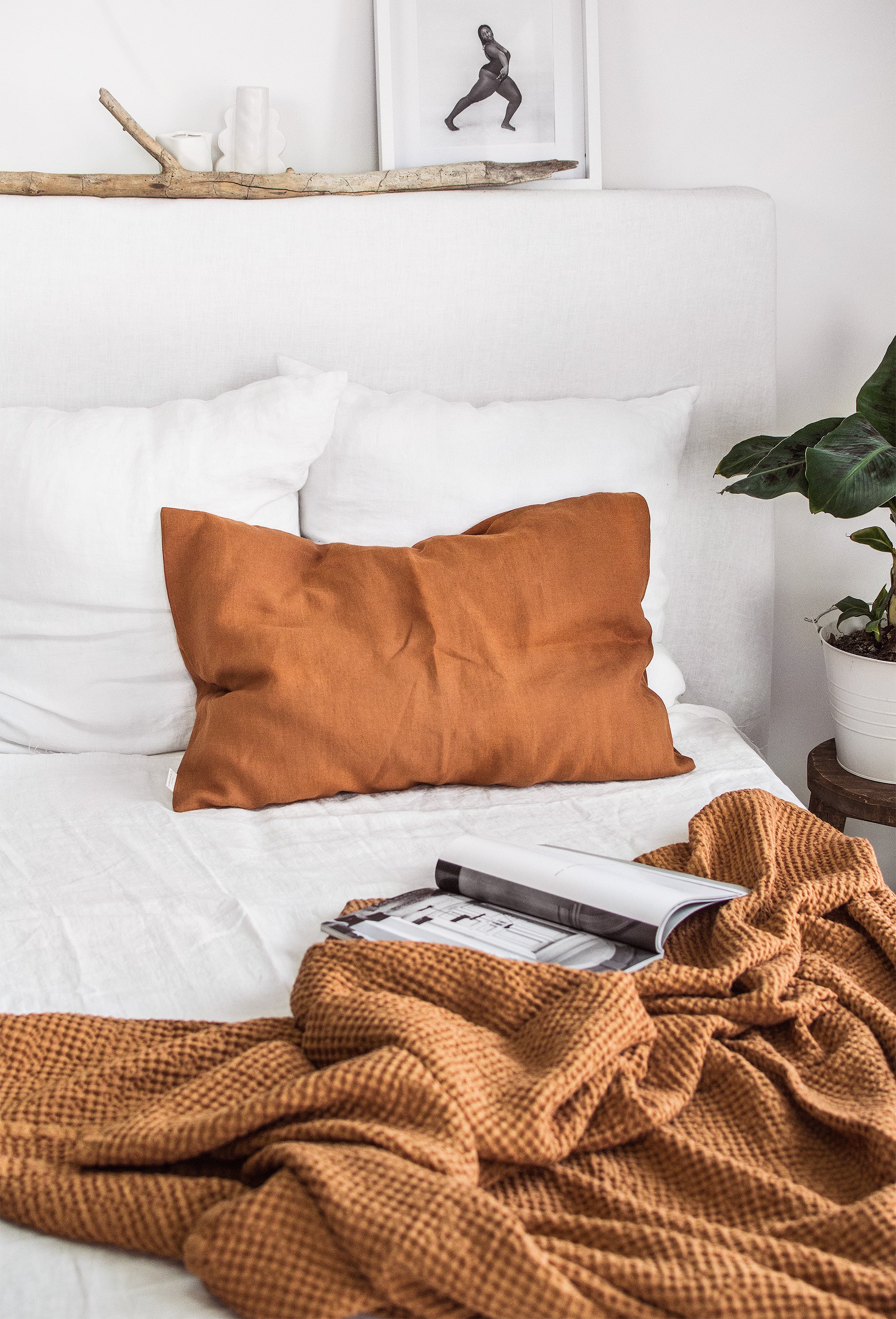 Linen Pillowcase in Cinnamon