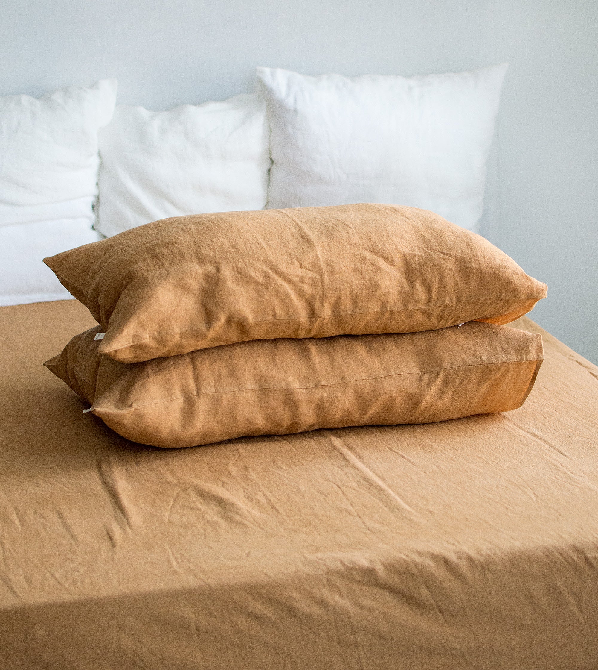 Linen Pillowcase in Peanut