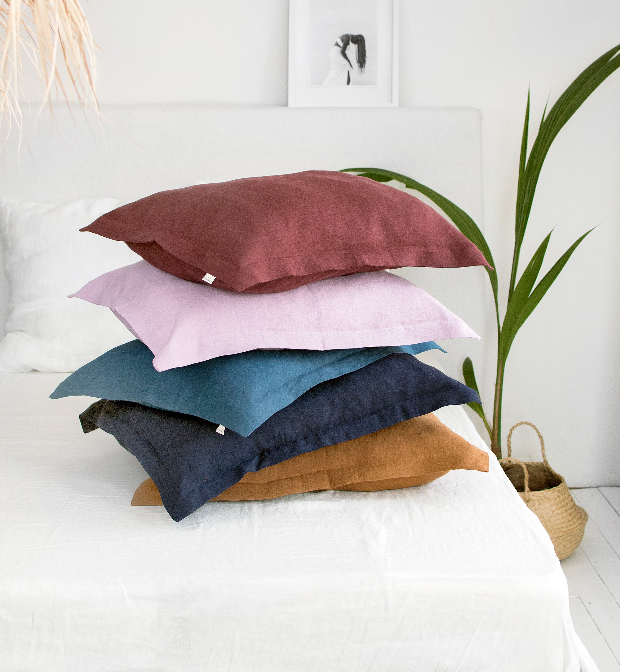 Linen Pillowcase with Border Edge